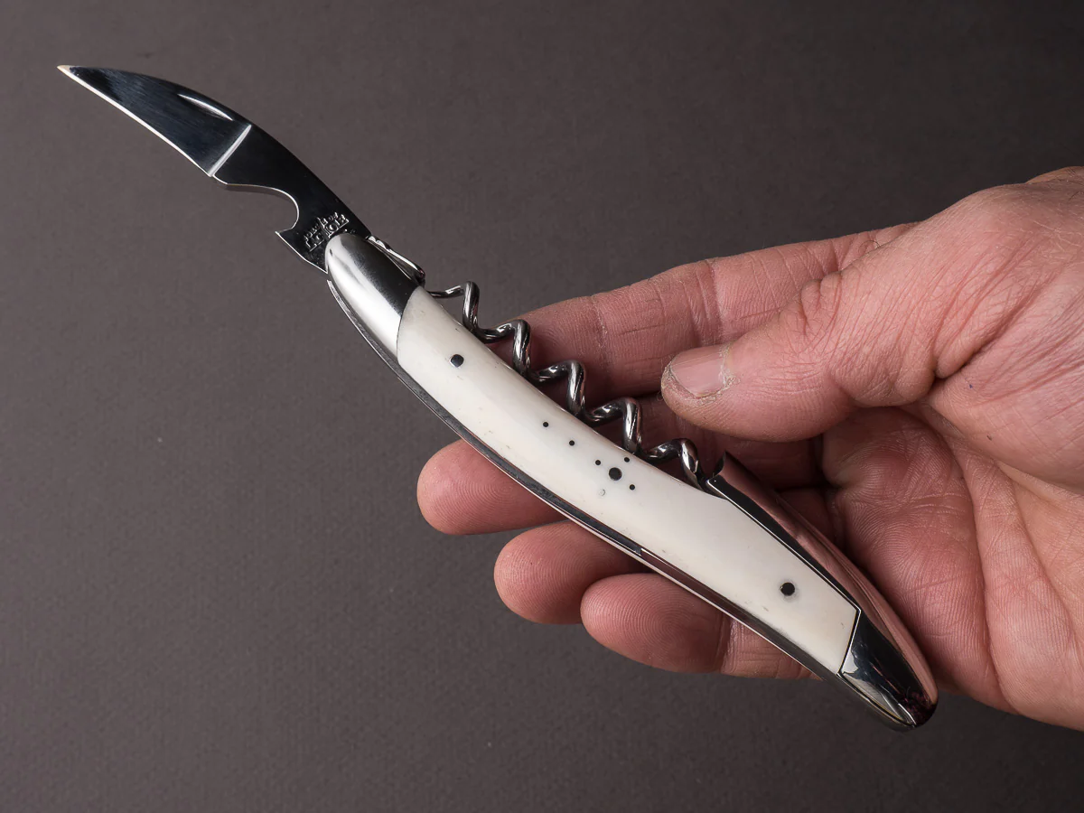 Forge de Laguiole - Sommelier / Wine Key - Mirror Stainless - Bone Handle - Image 4