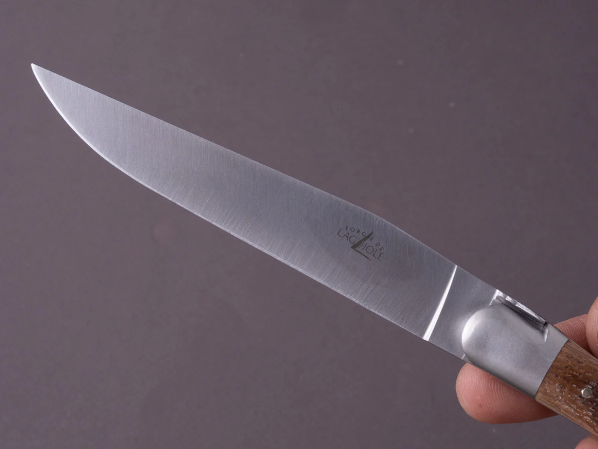 Forge de Laguiole - Steak/Table Knives - Satin Bolsters - Stained Wine Barrel & Stainless Steel - Image 8