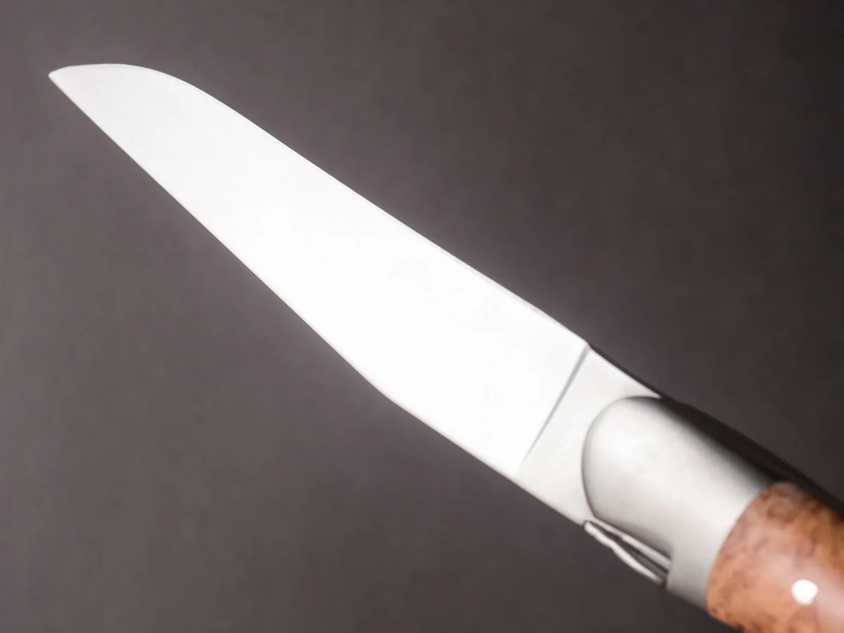 Forge de Laguiole - Table Knives - Satin Bolsters - Briar Wood Handle - Set of 4 - Image 12