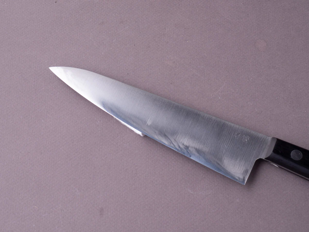 Goko Hamono - Kogetsu - Mono SK - 180mm Gyuto - Western Handle - No Bolster - Image 3