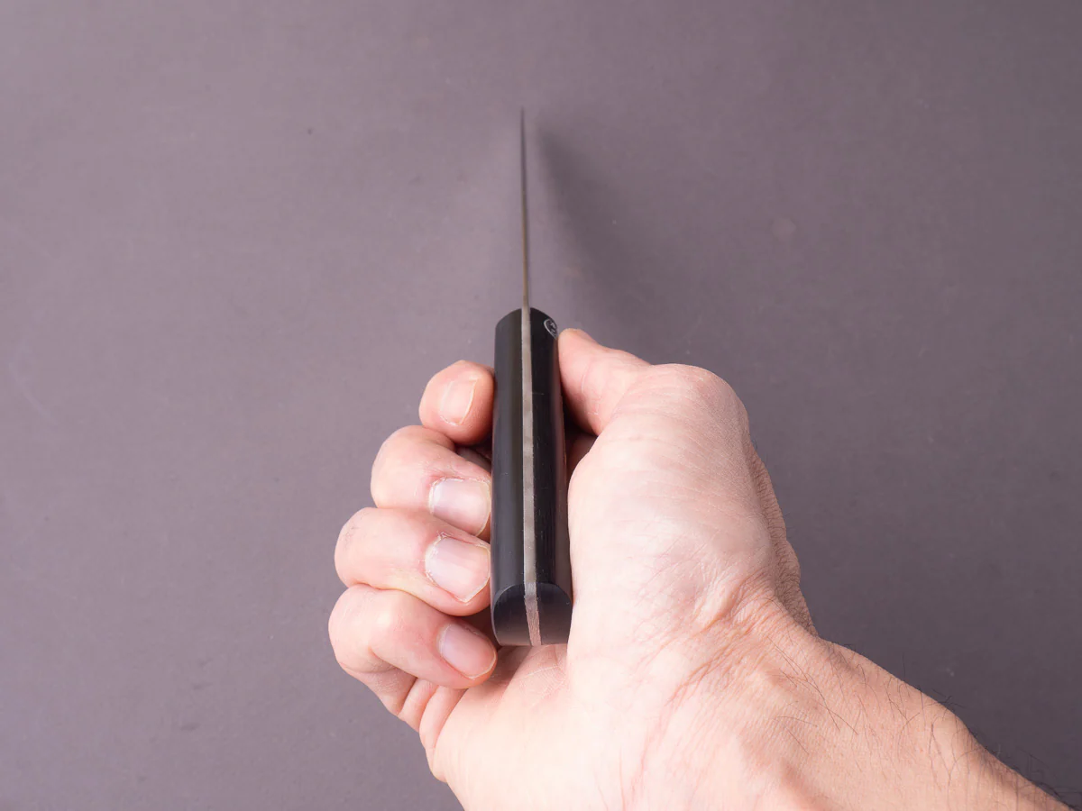 Goko Hamono - Kogetsu - Mono SK - 180mm Gyuto - Western Handle - No Bolster - Image 9