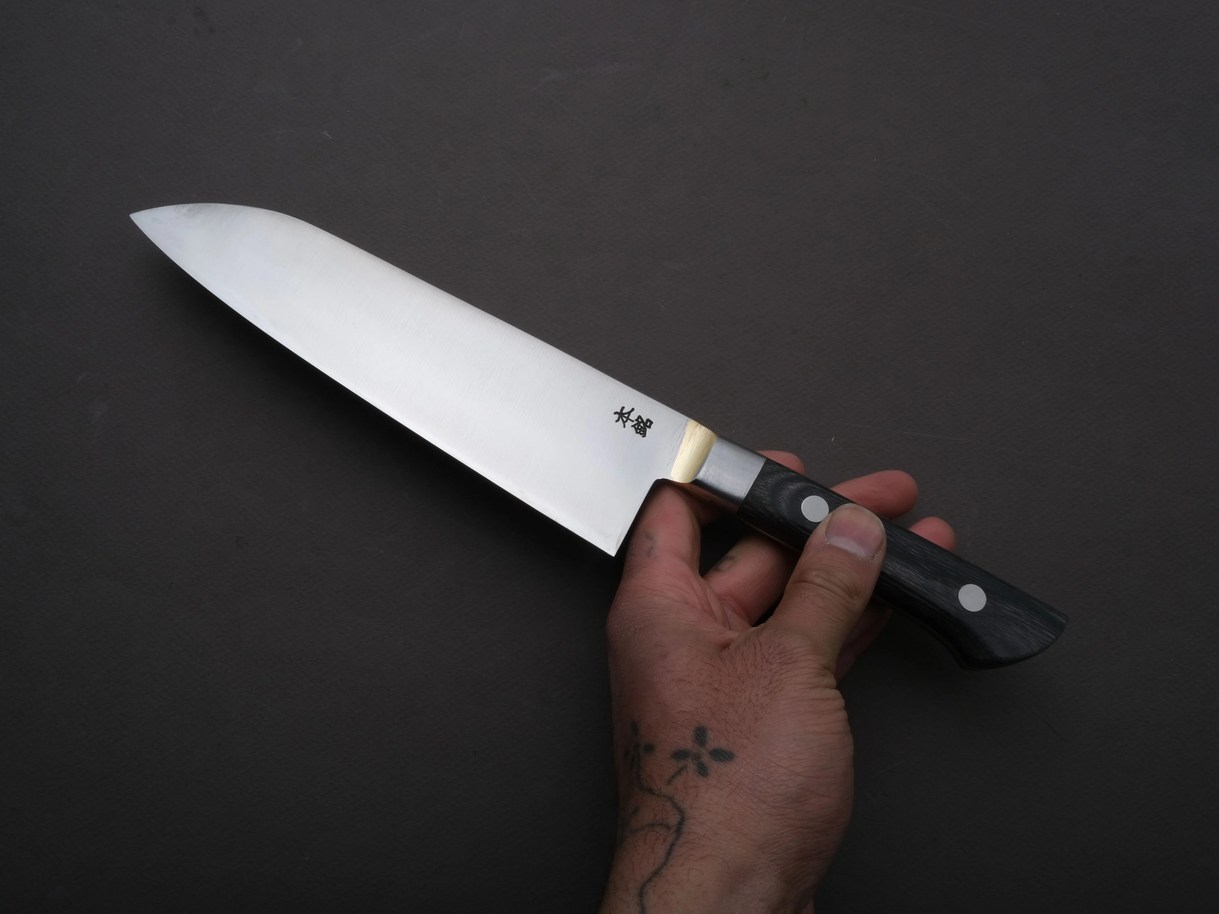 Goko Hamono - Kogetsu - Mono SK - 180mm Santoku - Western Handle - Image 3