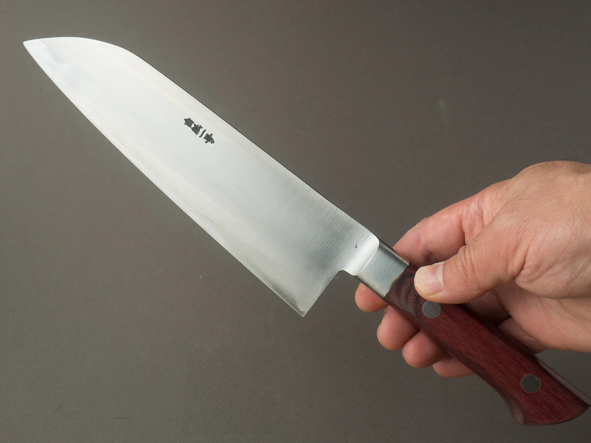 Goko Hamono - Kogetsu - Mono White #1 - 180mm - Santoku - Western Handle - Image 16