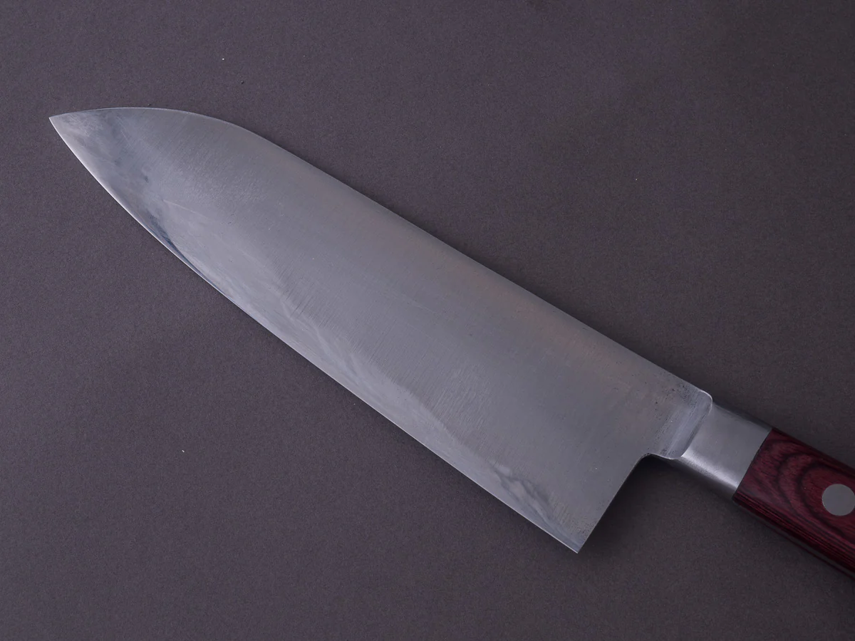 Goko Hamono - Kogetsu - Mono White #1 - 180mm - Santoku - Western Handle - Image 6
