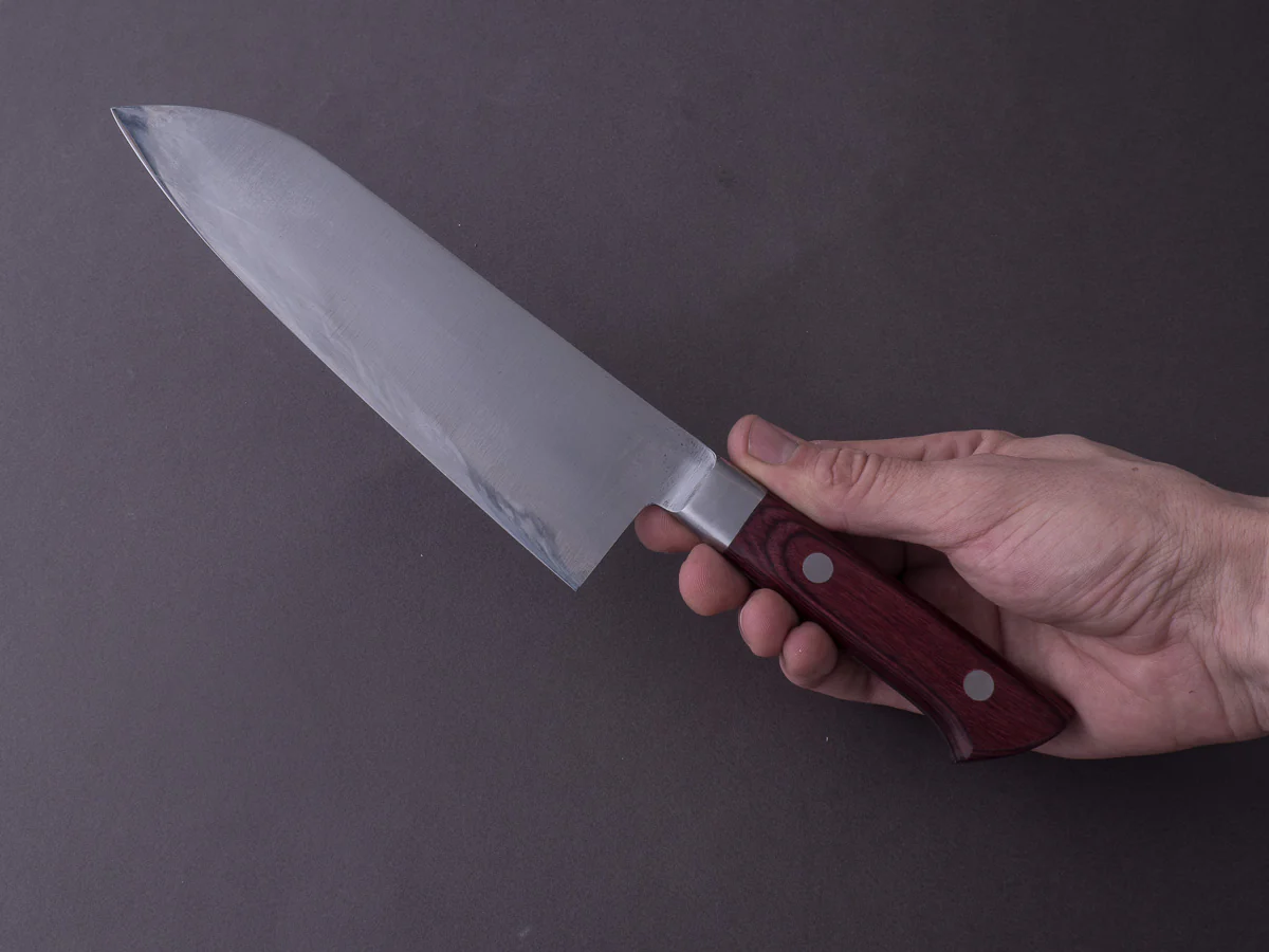 Goko Hamono - Kogetsu - Mono White #1 - 180mm - Santoku - Western Handle - Image 8