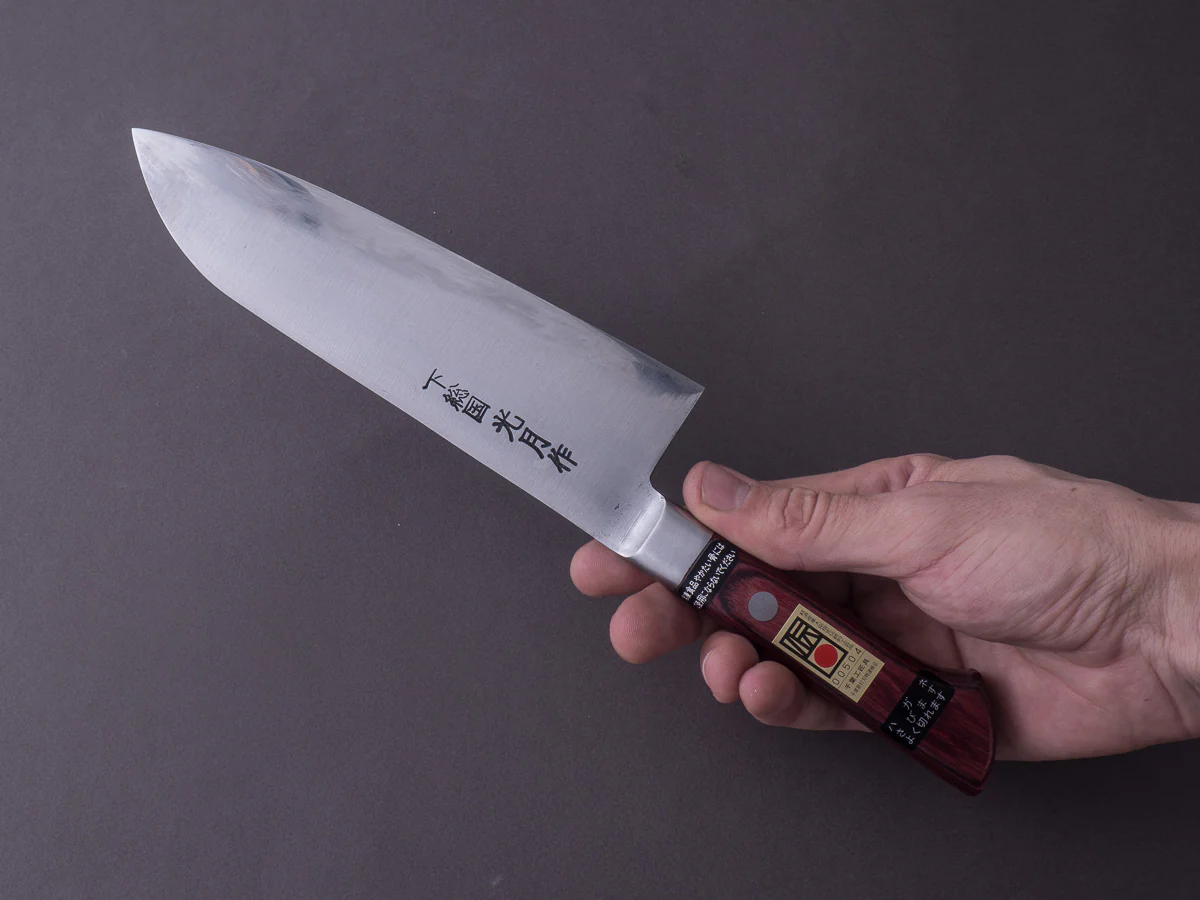 Goko Hamono - Kogetsu - Mono White #1 - 180mm - Santoku - Western Handle - Image 9