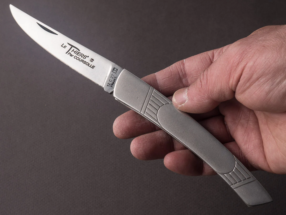 Coursolle - Folding/Pocket Knife - Le Theirs Pirou - Inox Handle - Image 3