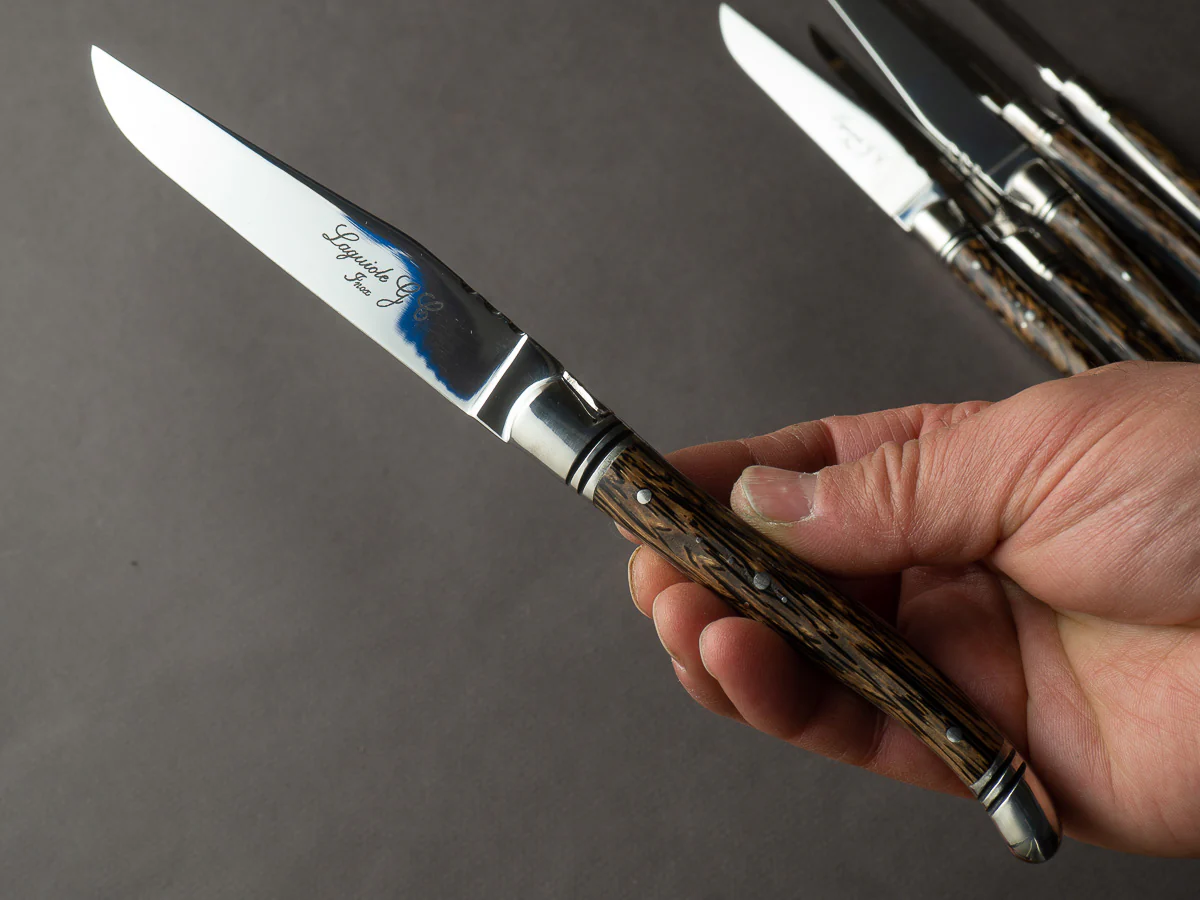 Goyon Chazeau - Laguiole Prestige - Steak/Table Knives - Wenge Handle - Set of 6 - Image 4