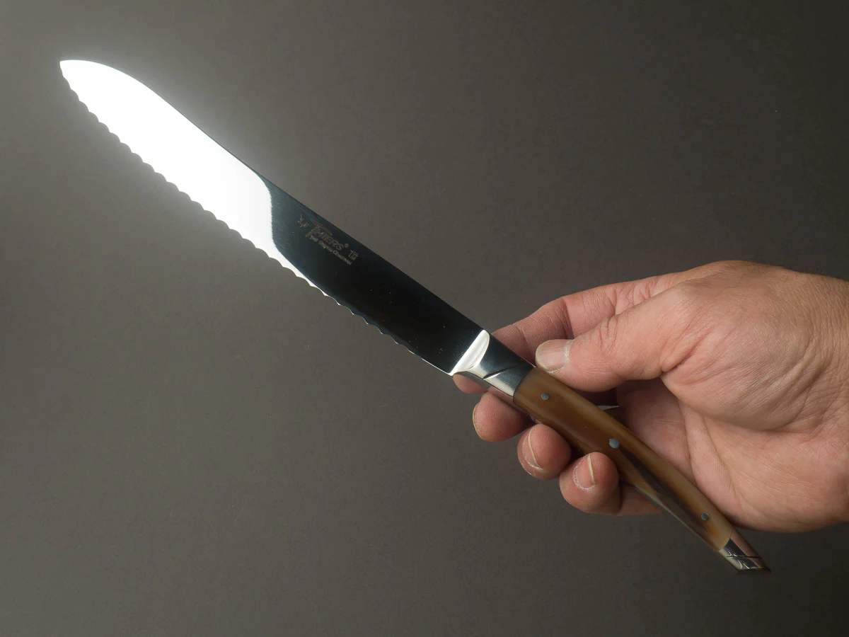 Goyon Chazeau - Le Thiers - Bread Knife - 185mm - Aubrac Horn Handle - Image 6