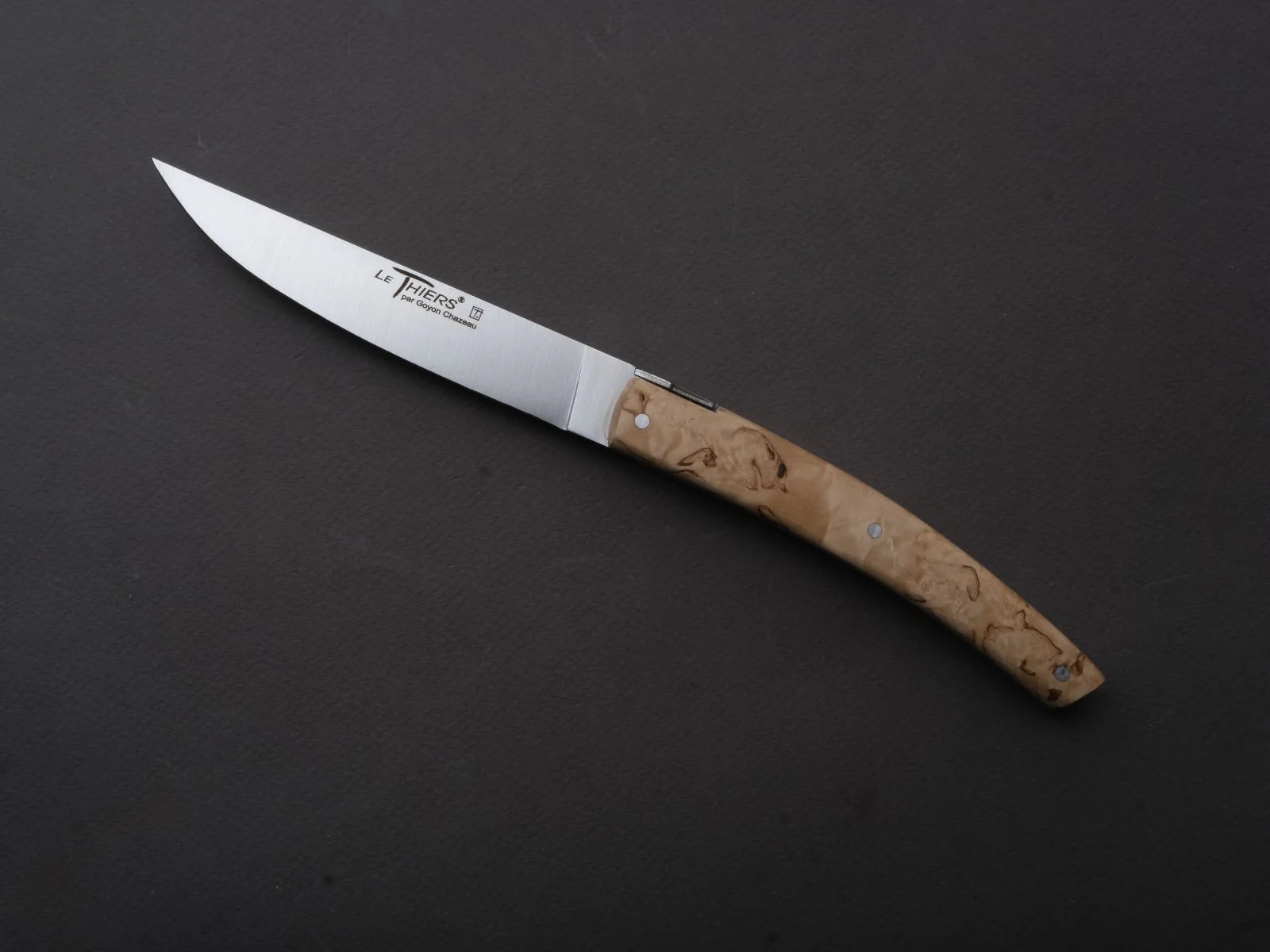 Goyon-Chazeau - Le Thiers Pirou Brasserie - Steak/Table Knives - Birch Wood - Set of 6 - Image 2