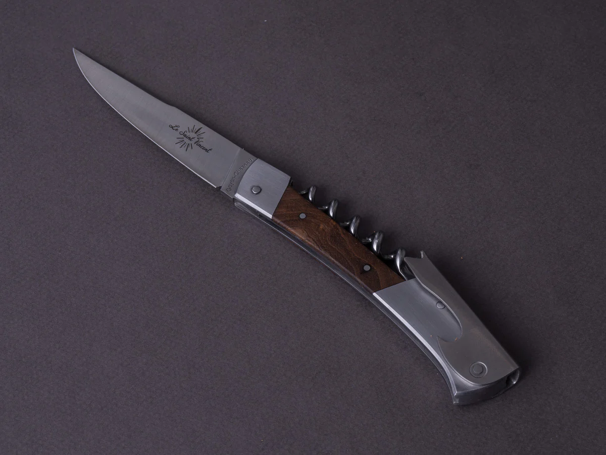 Goyon-Chazeau - St Vincent - Sommelier/Wine Key - Teak Wood Handle - Cork Box
