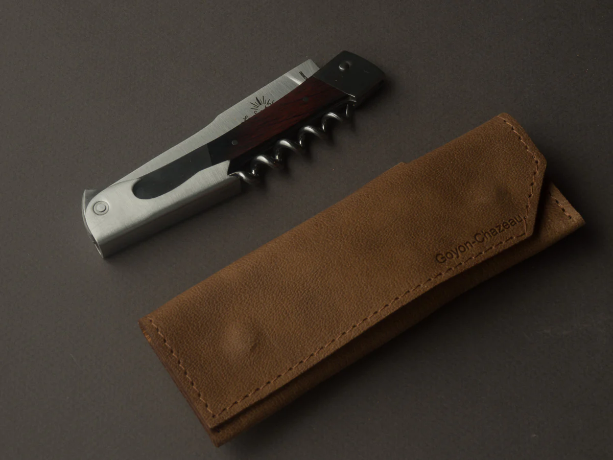 Goyon-Chazeau - St Vincent - Sommelier/Wine Key - Burgundy Wood Handle - Cork Box - Image 7
