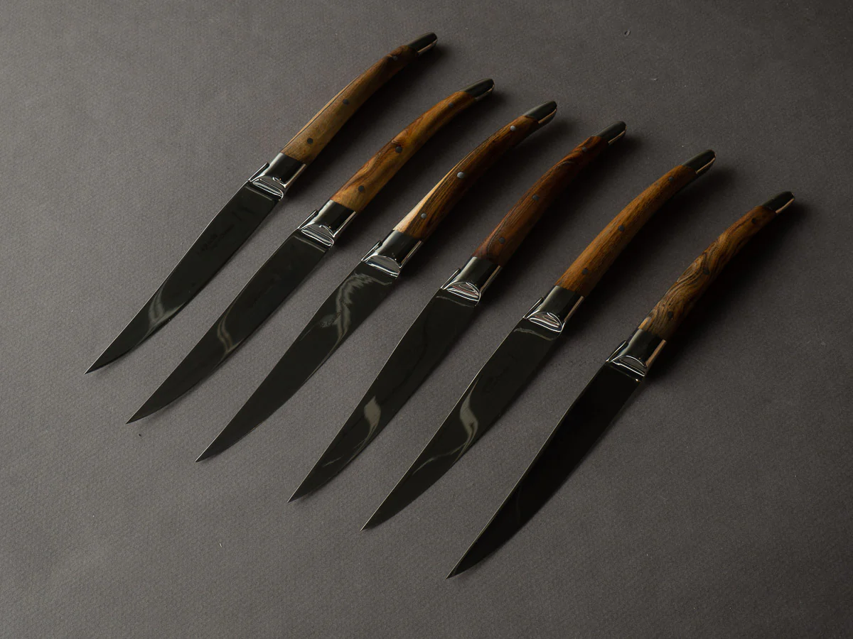 Goyon Chazeau - Steak Knives - Laguiole Moderne - Pistachio - Set of 6