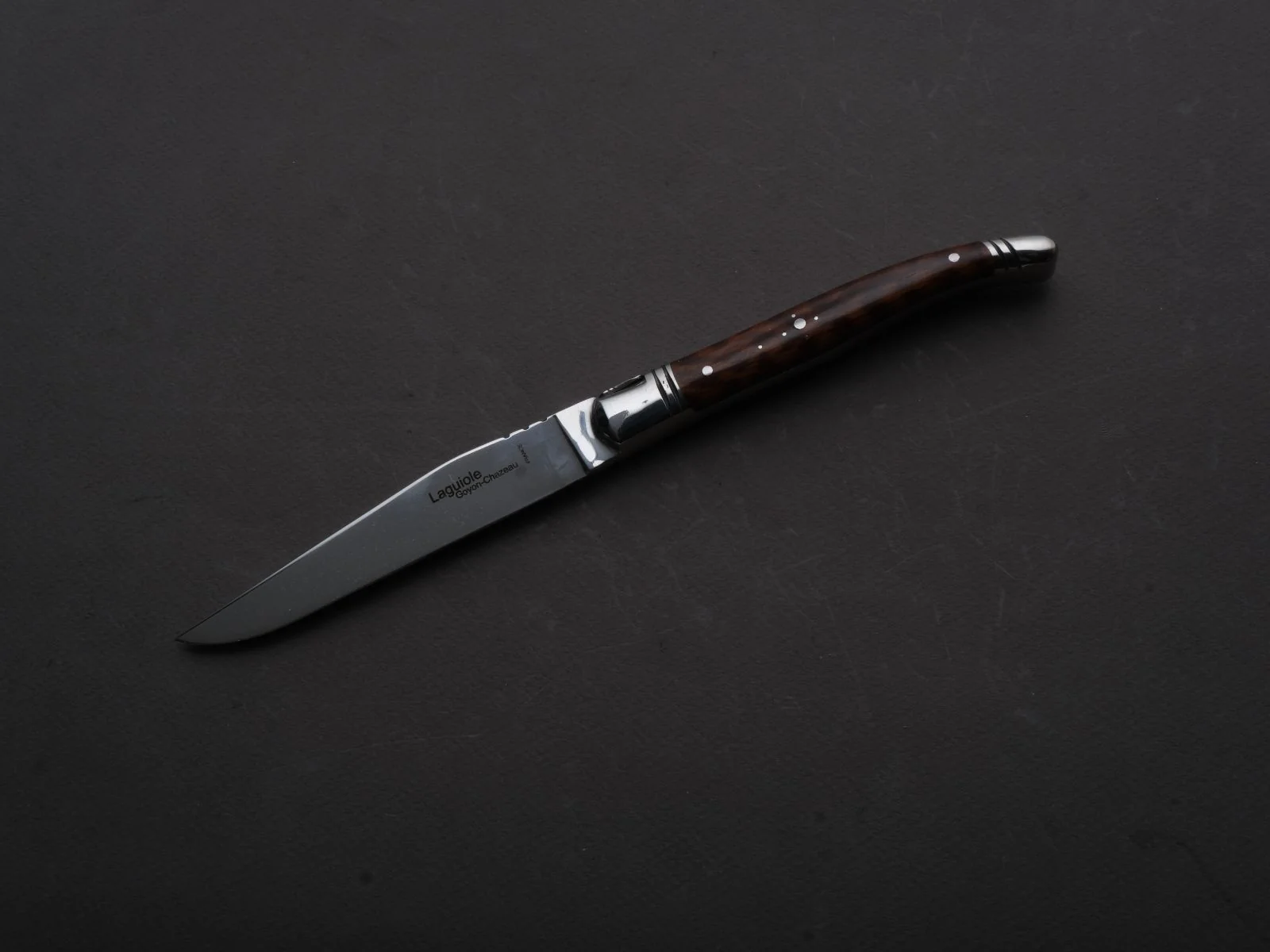 Goyon Chazeau - Steak/Table Knives - Laguiole Prestige - Snakewood Handles - Set of 6 - Image 3
