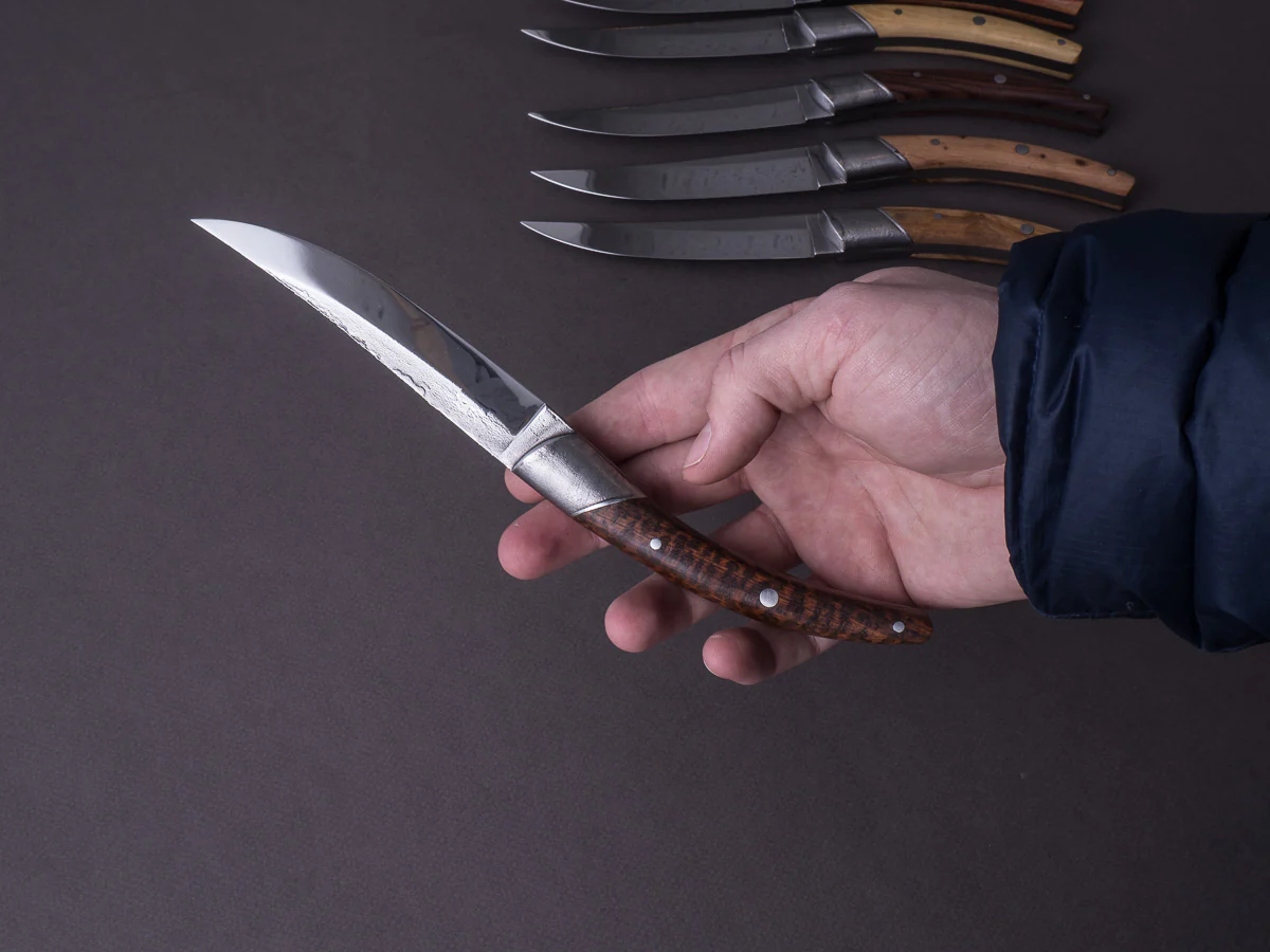 Goyon-Chazeau - Styl'ver - Steak/Table Knives - Mixed Wood Handle - Rustic Bolster - Set of 6 - Image 5