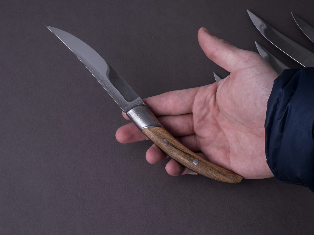 Goyon-Chazeau - Origines - Steak/Table Knives - Pistachio Wood Handle - Rustic Bolster - Set of 6 - Image 3
