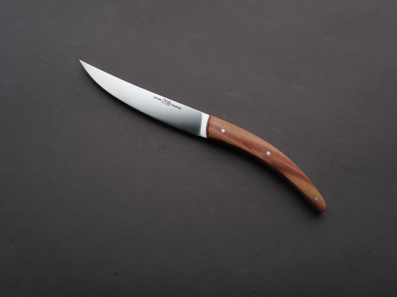 Goyon Chazeau - Steak/Table Knives - Styl'ver Brasserie - Rosewood Handles - Set of 6 - Image 2