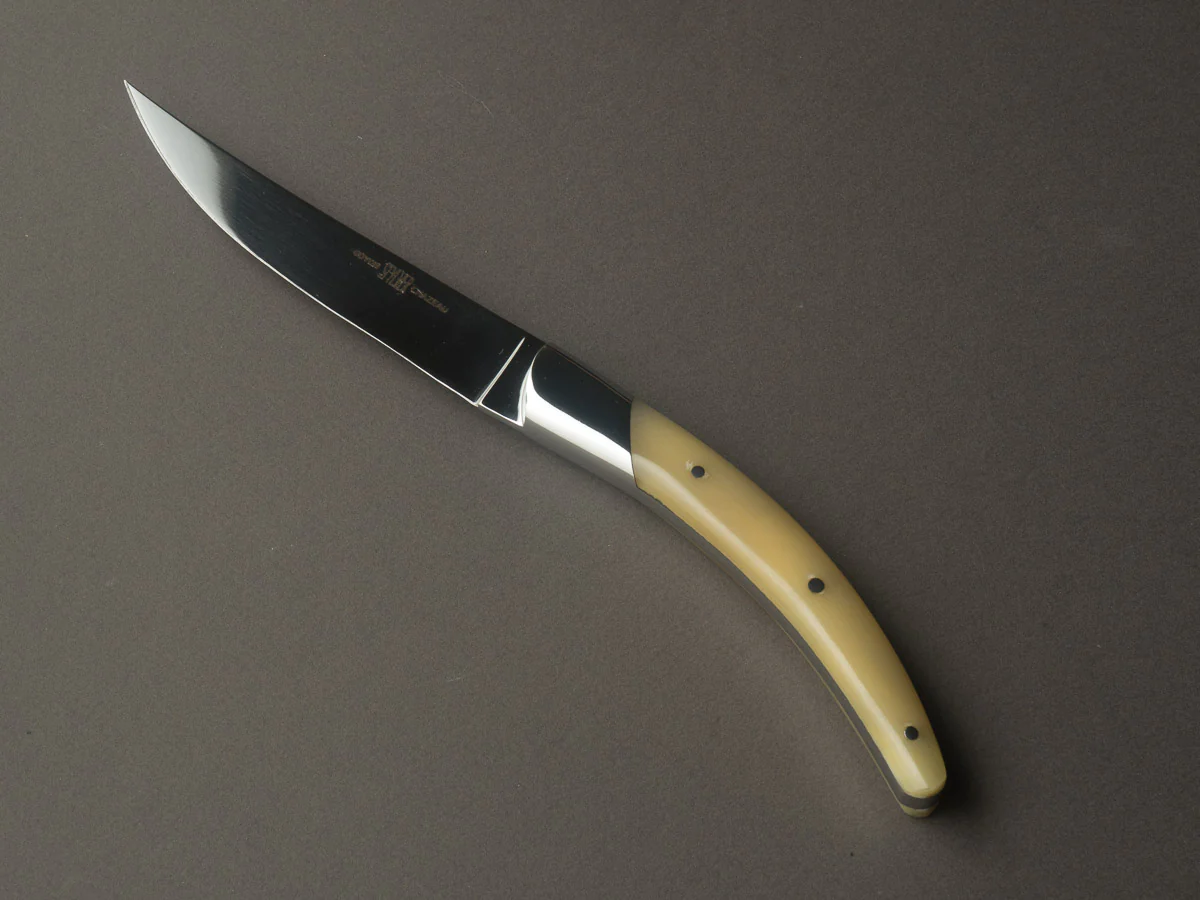 Goyon-Chazeau - Styl'ver Avantage - Steak/Table Knives - Blond Horn Handle - Set of 6 - Image 2