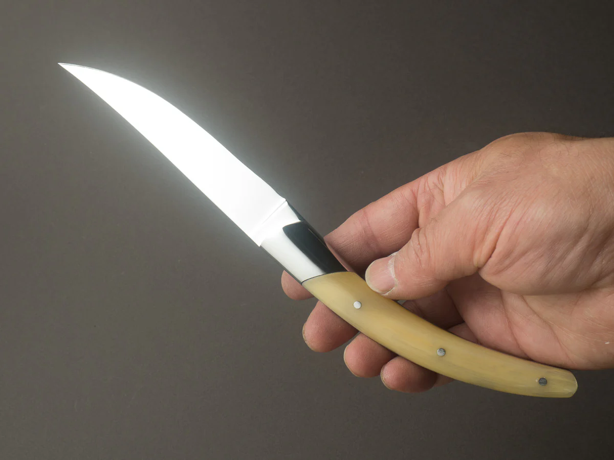 Goyon-Chazeau - Styl'ver Avantage - Steak/Table Knives - Blond Horn Handle - Set of 6 - Image 5