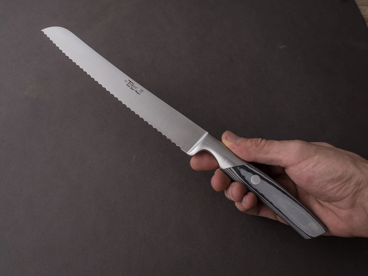 Goyon-Chazeau - Le Thiers - Bread Knife - Grey Paperstone Handle - Image 2