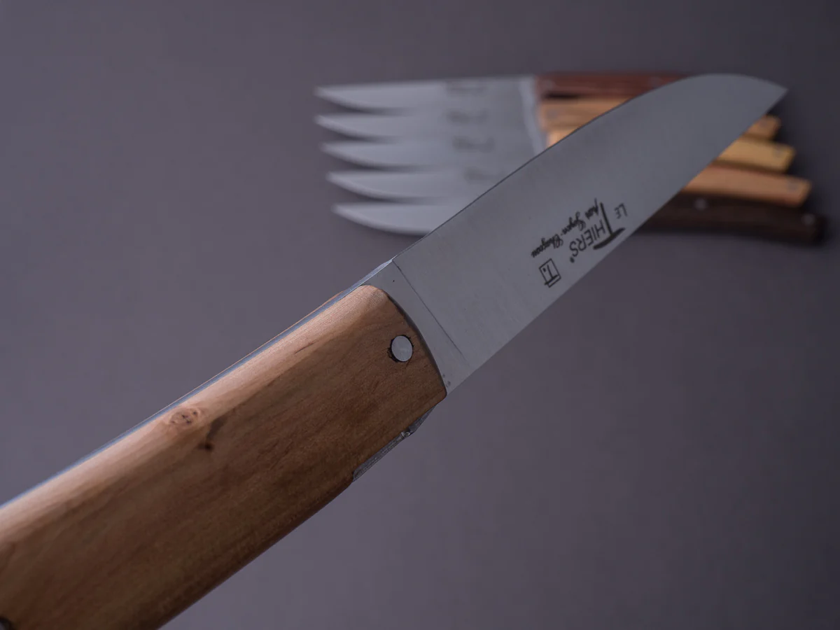 Goyon-Chazeau - Le Thiers Pirou "Brasserie" - Steak/Table Knives - Mixed Woods - Set of 6 - Image 7