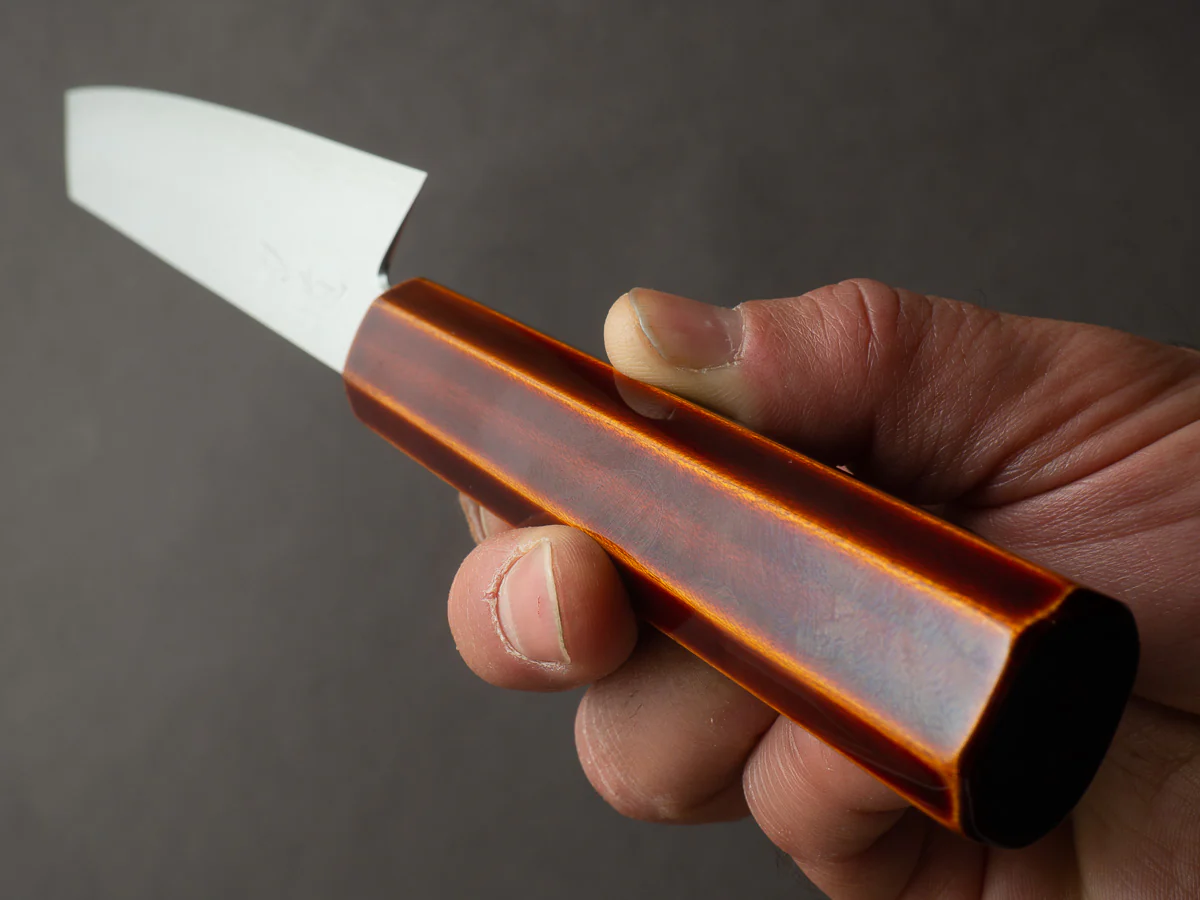 HADO - Kijiro - Ginsan - Damascus - 150mm Kiritsuke Petty - Urushi Handle - Image 10