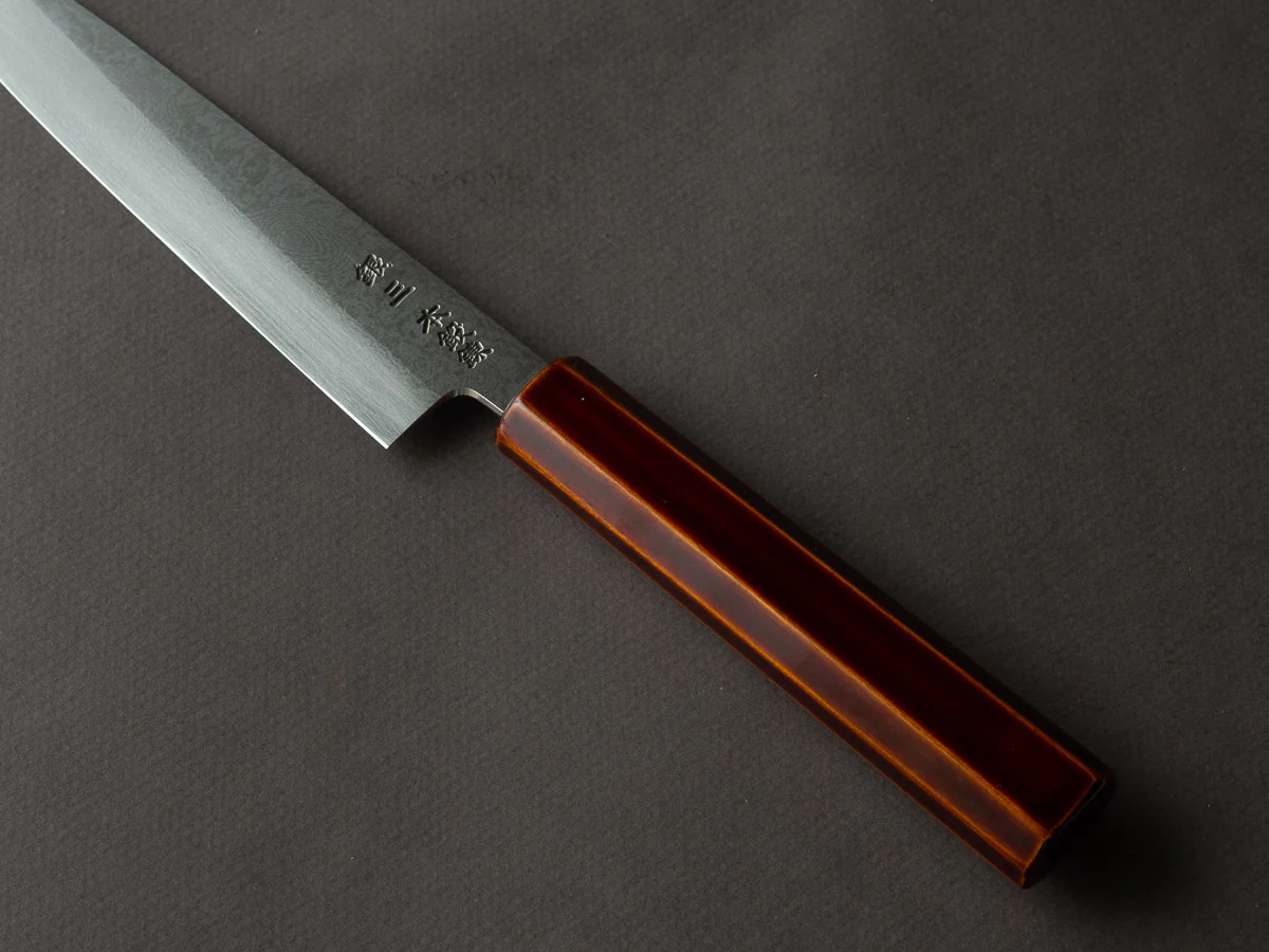 HADO - Kijiro - Ginsan - Damascus - 150mm Petty - Urushi Handle - Image 4