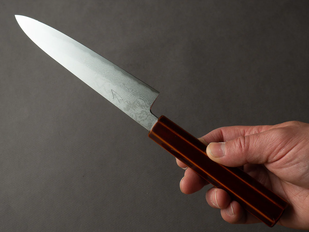 HADO - Kijiro - Ginsan - Damascus - 150mm Petty - Urushi Handle - Image 6