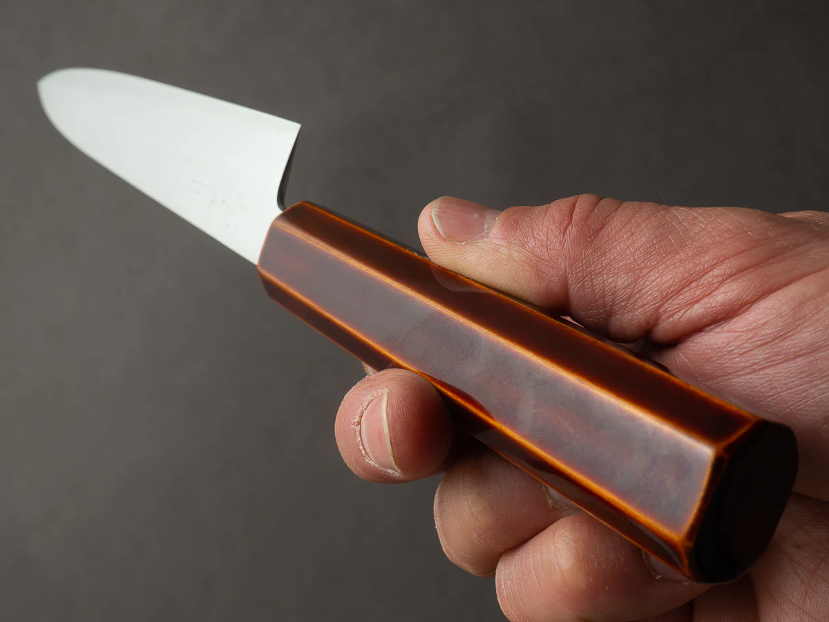 HADO - Kijiro - Ginsan - Damascus - 150mm Petty - Urushi Handle - Image 9