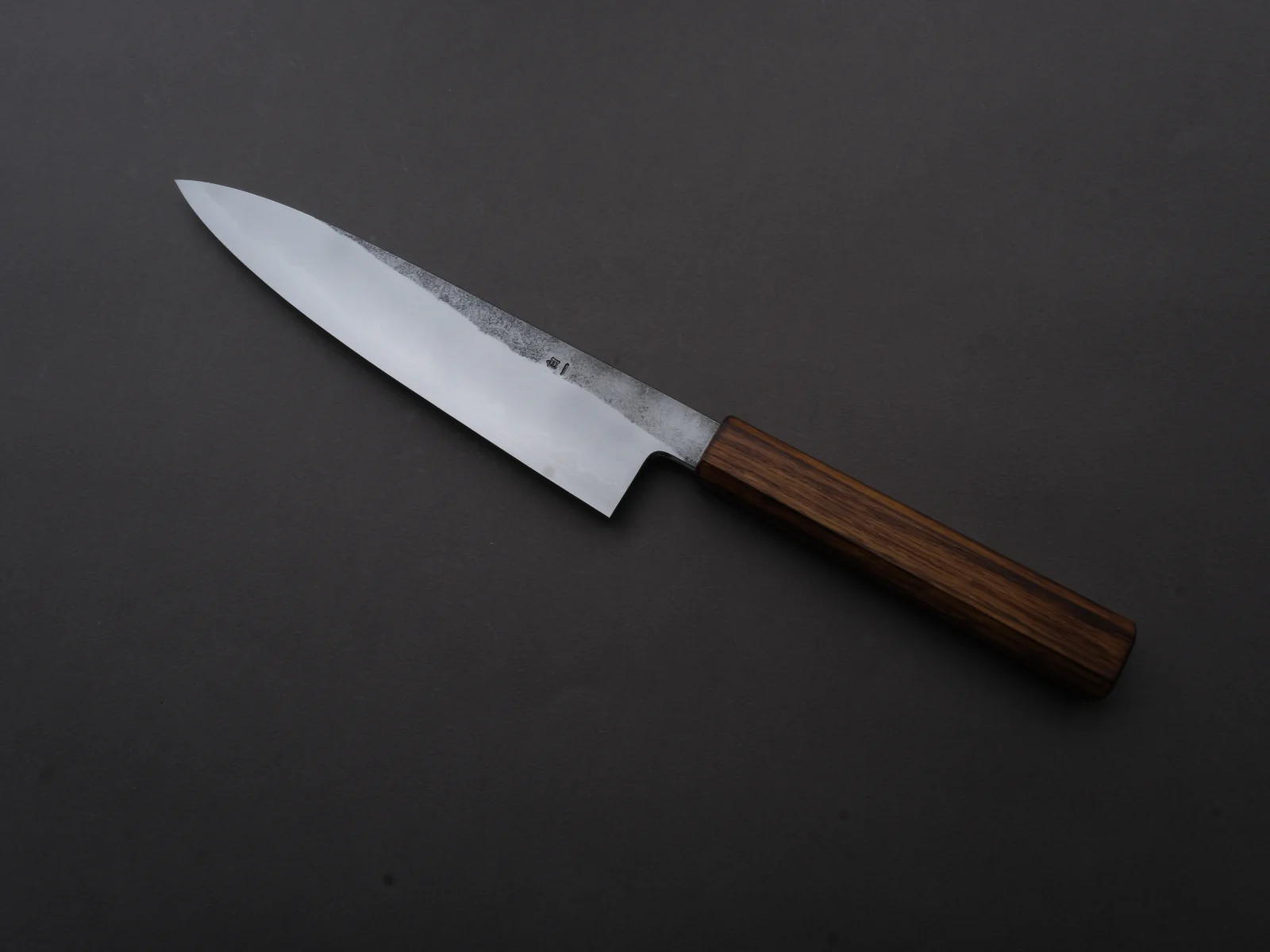 HADO - Kirisame - White #1 Stainless Clad - Nashiji - Gyuto - 210mm - Scorched Oak Handle - Image 2