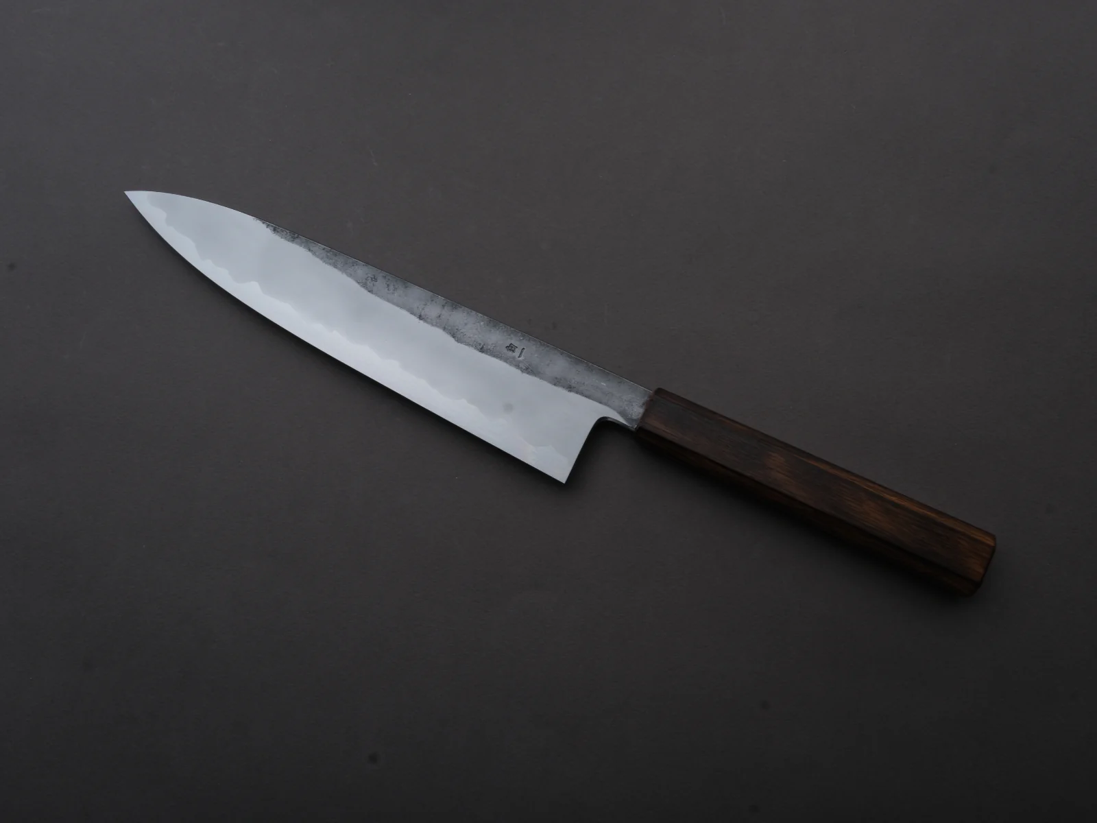 HADO - Kirisame - White #1 Stainless Clad - Nashiji - Gyuto - 240mm - Scorched Oak Handle - Image 2