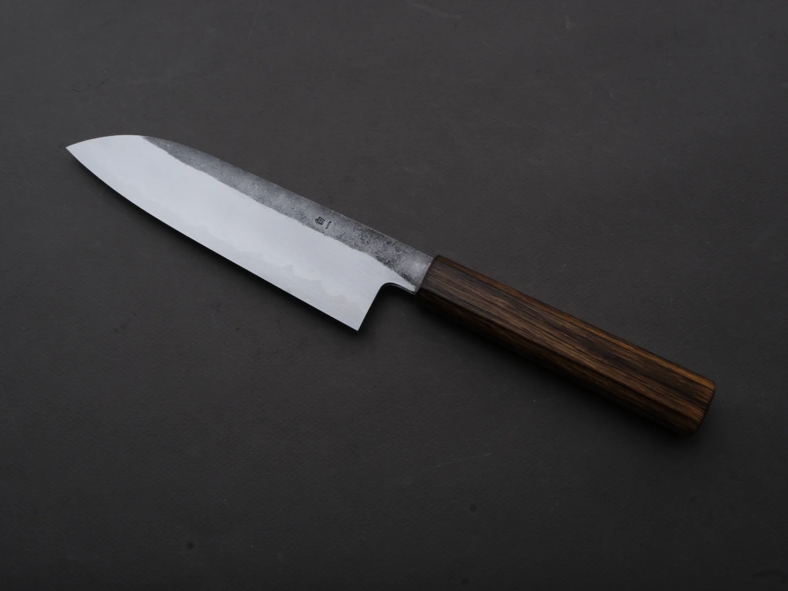 HADO - Kirisame - White #1 Stainless Clad - Nashiji - Santoku - 180mm - Scorched Oak Handle - Image 2