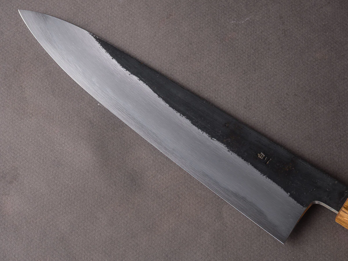 HADO - Sumi - White #2 - Kurouchi - 240mm Gyuto - Oak Handle - Image 5