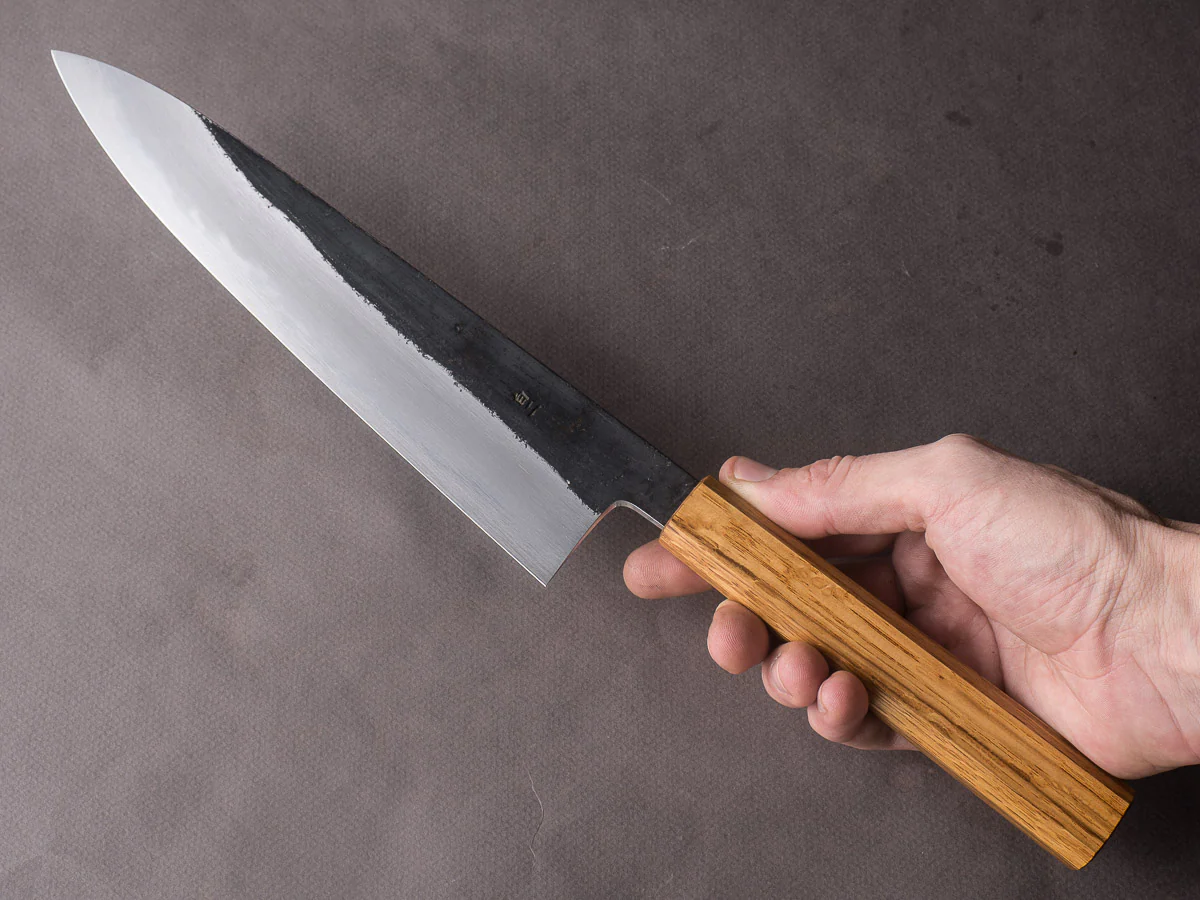 HADO - Sumi - White #2 - Kurouchi - 240mm Gyuto - Oak Handle - Image 6