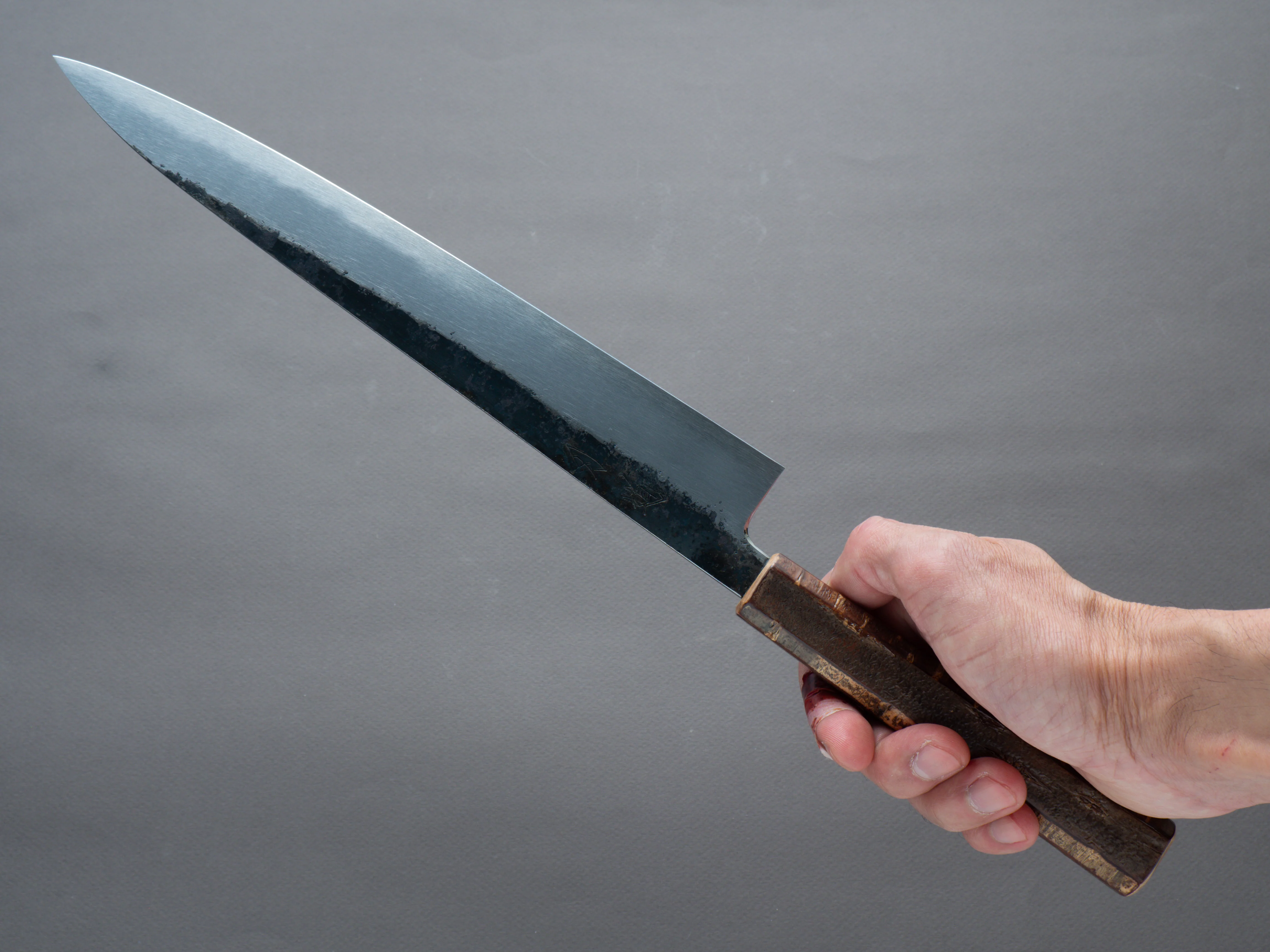 HADO - Sumi - White #2 - Kurouchi - 270mm Sujihiki - Cherry Bark Handle - Image 7