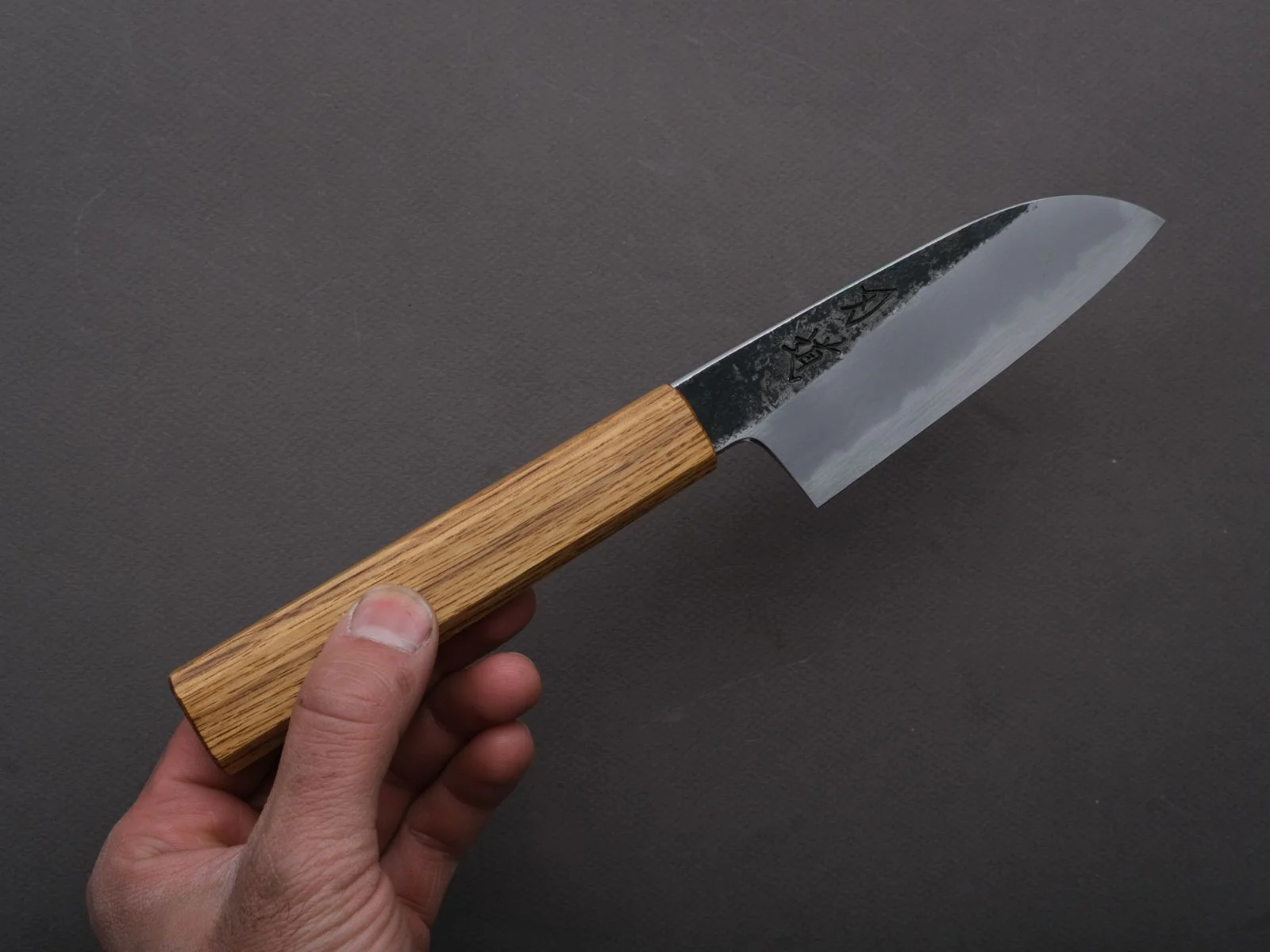 HADO - Sumi - White #2 - Kurouchi - Shou Santoku - 110mm - Oak Handle - Image 3