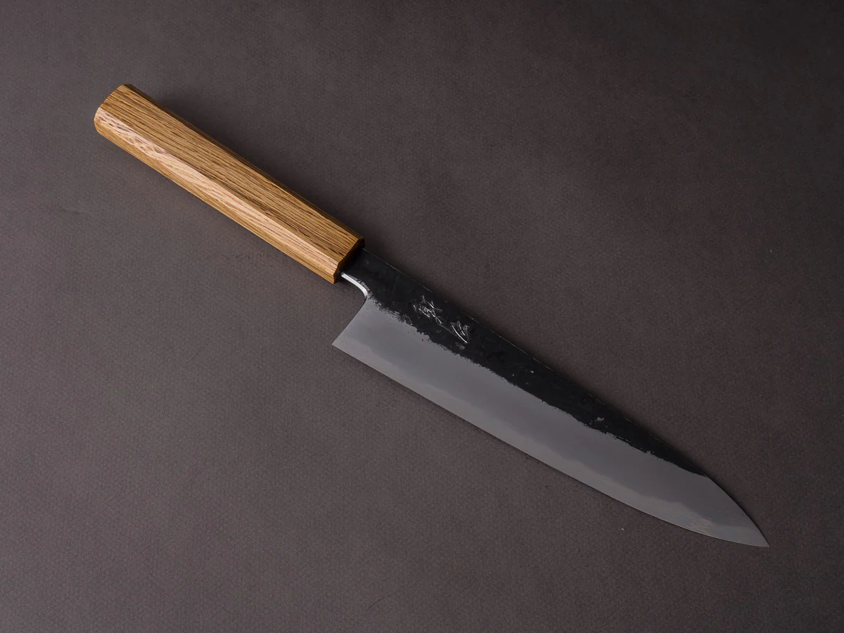 HADO - Sumi - White #2 - Kurouchi - 210mm Gyuto - Oak Handle