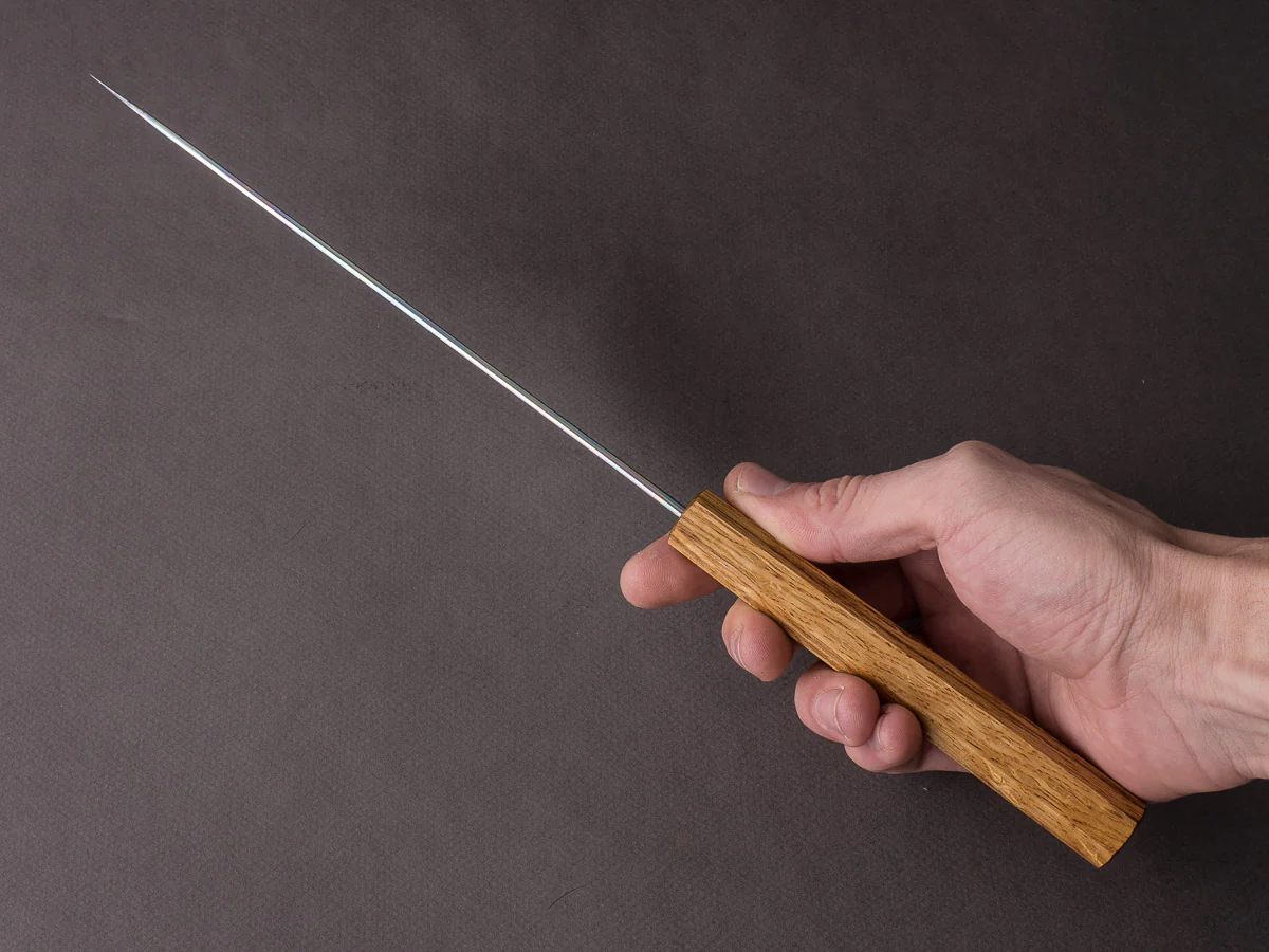 HADO - Sumi - White #2 - Kurouchi - 210mm Gyuto - Oak Handle - Image 5