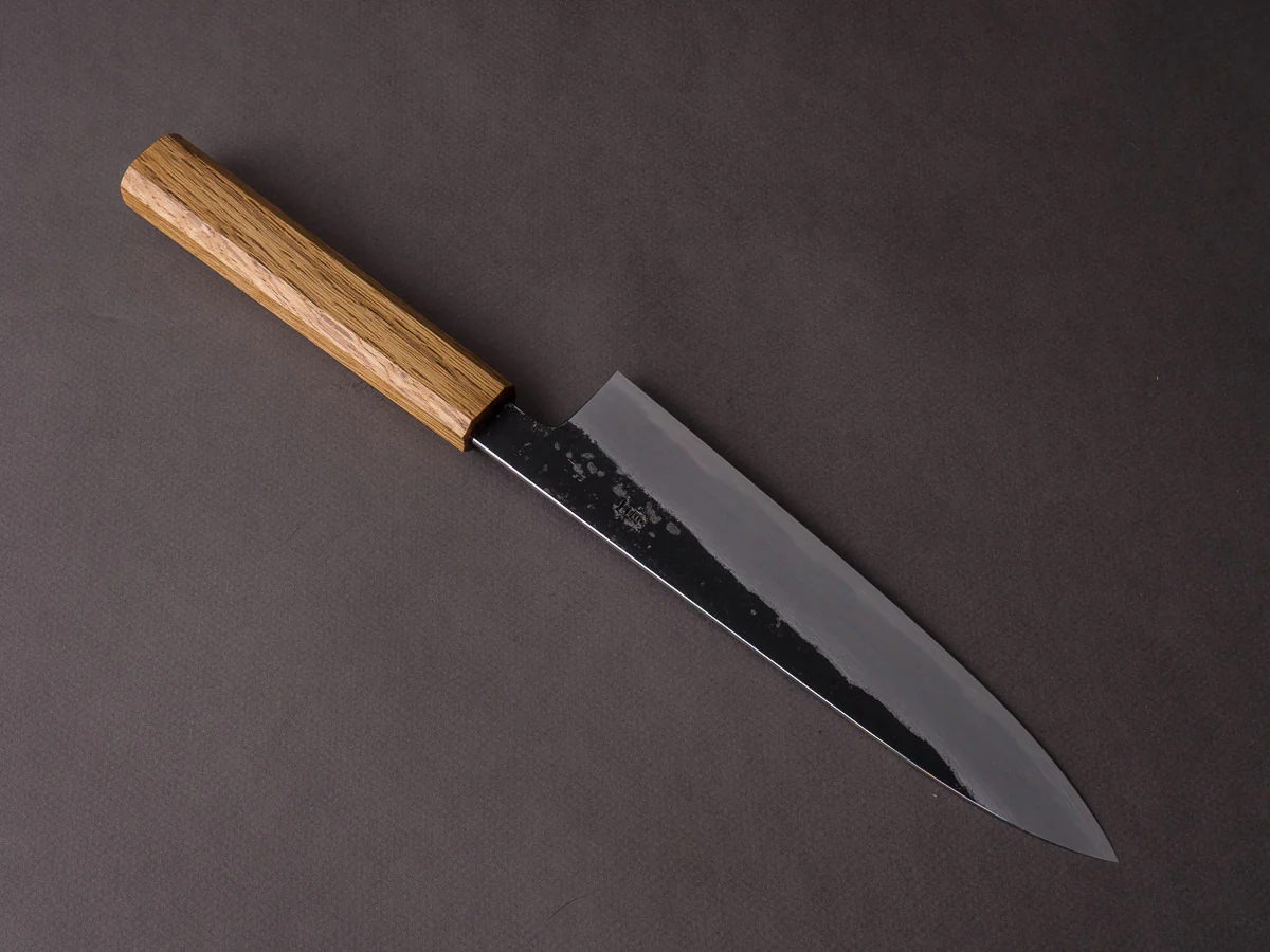 HADO - Sumi - White #2 - Kurouchi - 210mm Gyuto - Oak Handle - Image 8