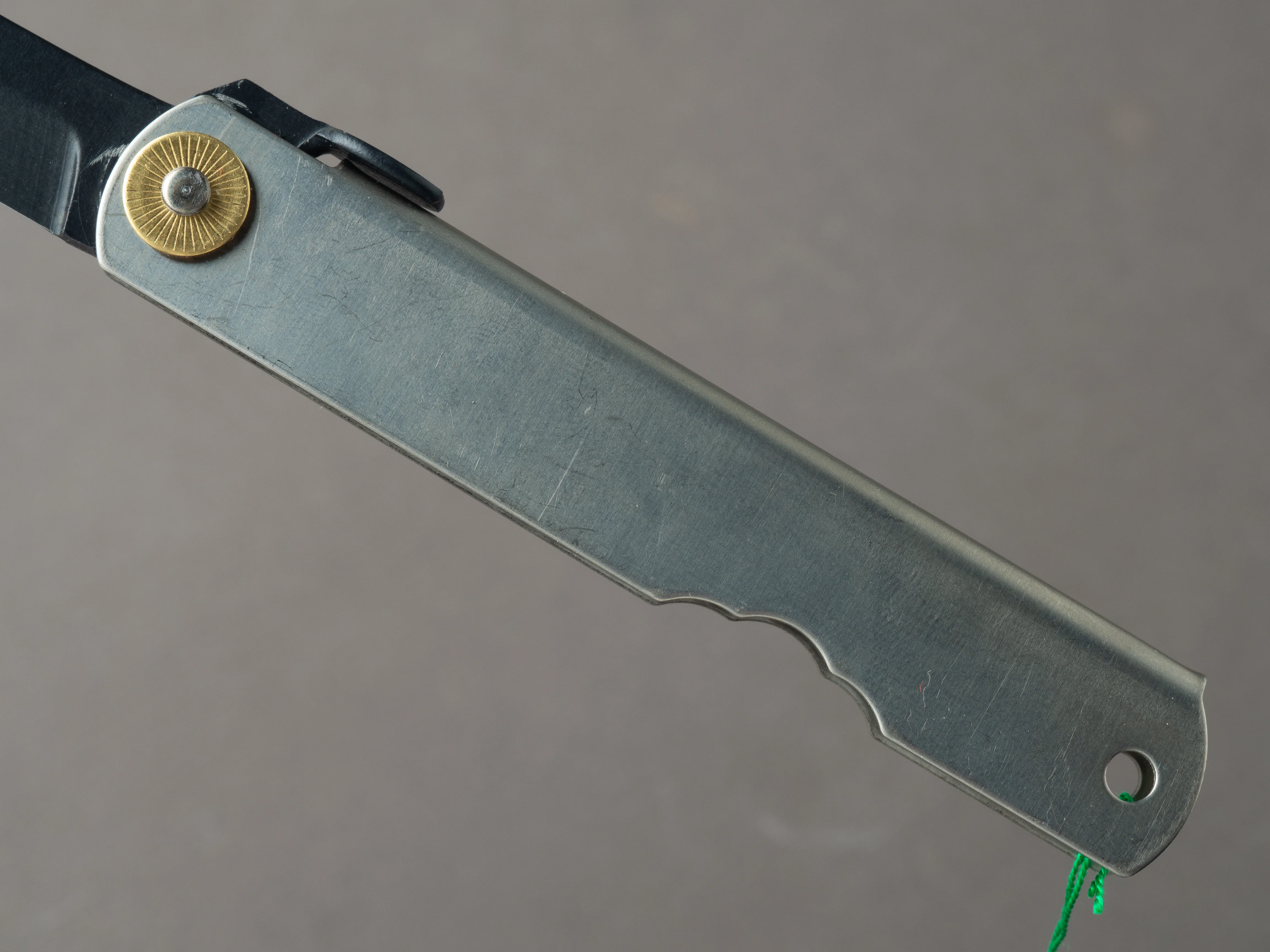 Higonokami - Folding Knife - Blue #2 - Black Blade - 75mm - Titanium Handle - Image 5