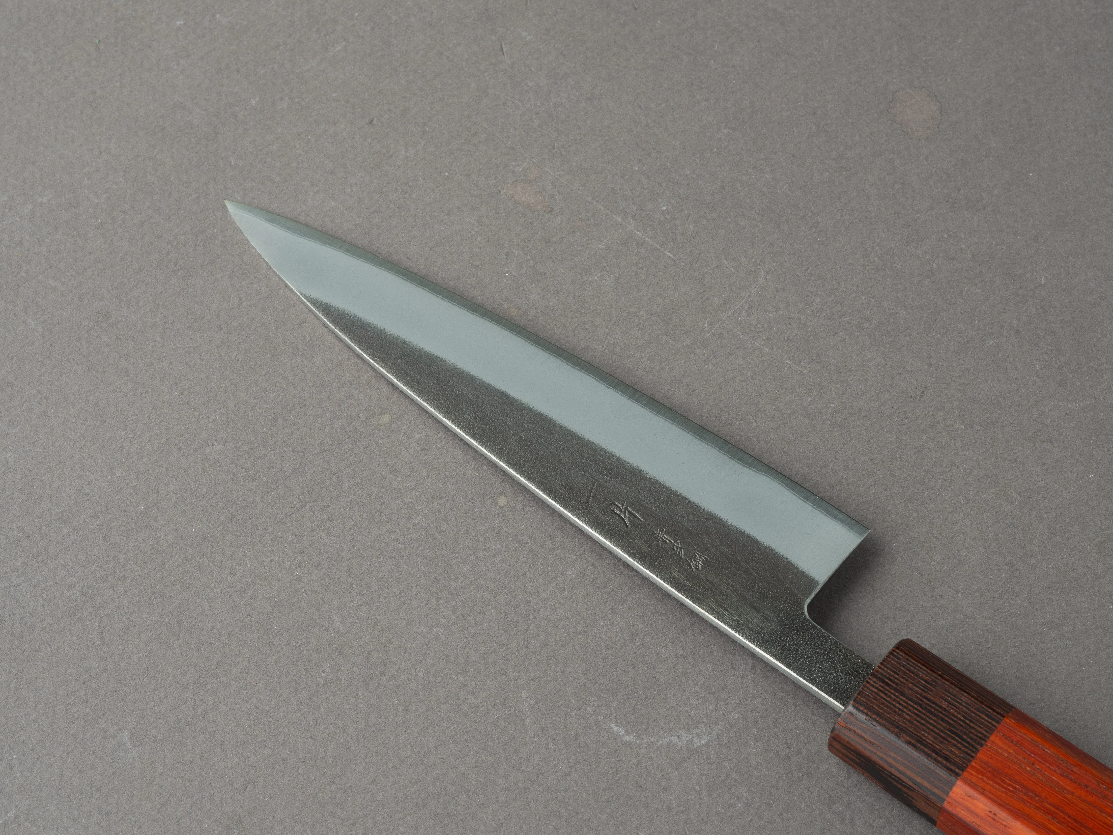 Hitohira - TD - Blue #2 - Stainless Clad - Kurouchi - Petty - 135mm - Padauk Handle - Image 4