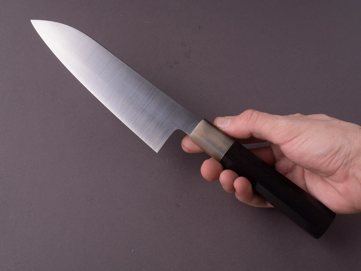 Hitohira - AH - Hagane - 165mm - Santoku - Ebony Handle - Image 7