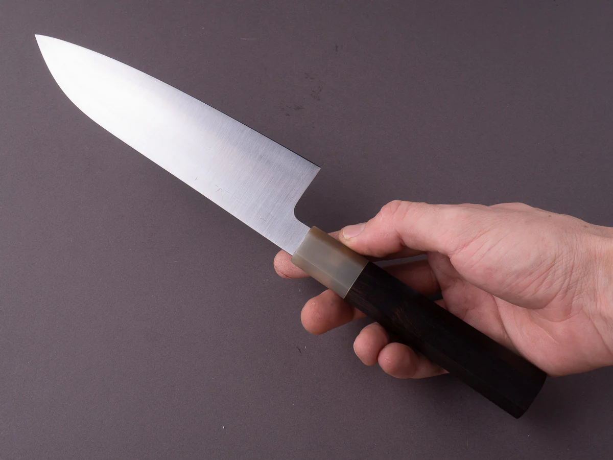 Hitohira - AH - Hagane - 165mm - Santoku - Ebony Handle - Image 8