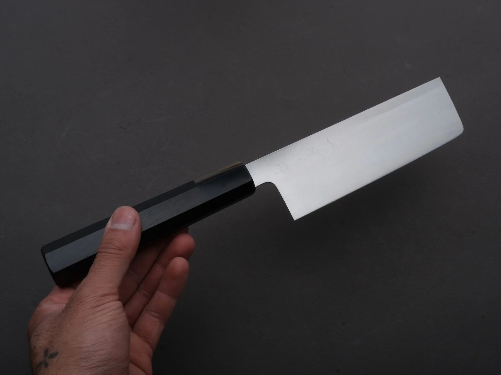 Hitohira - AH - Hagane - Nakiri - 165mm - Ebony Handle - Image 3