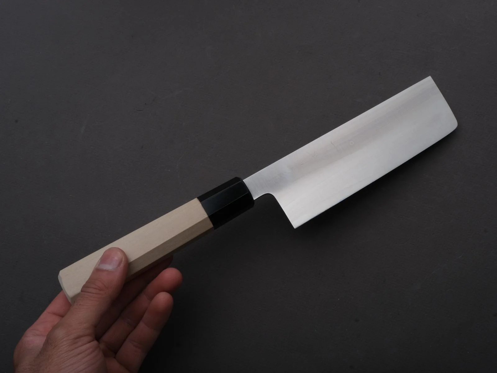 Hitohira - AH - Hagane - Nakiri - 165mm - Magnolia Wood Handle - Image 4