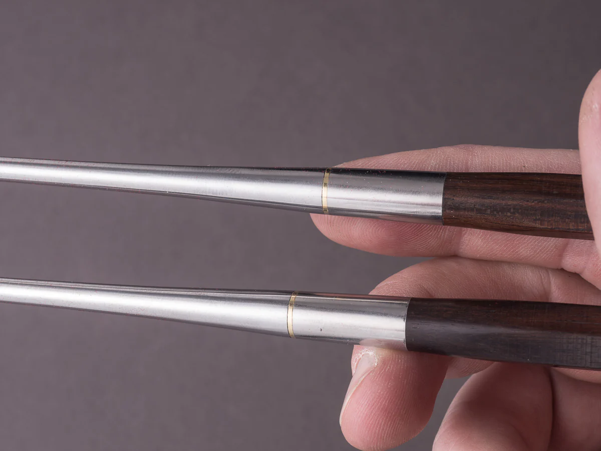 Hitohira - Moribashi Plating Chopsticks - 135mm - Hexagonal Ebony - Image 4