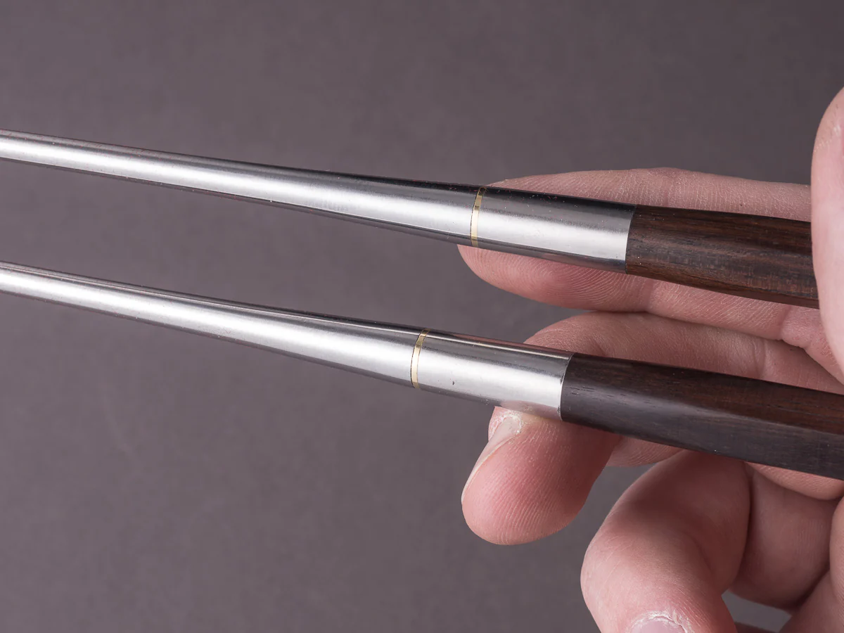 Hitohira - Moribashi Plating Chopsticks - 165mm - Hexagonal Ebony - Image 4