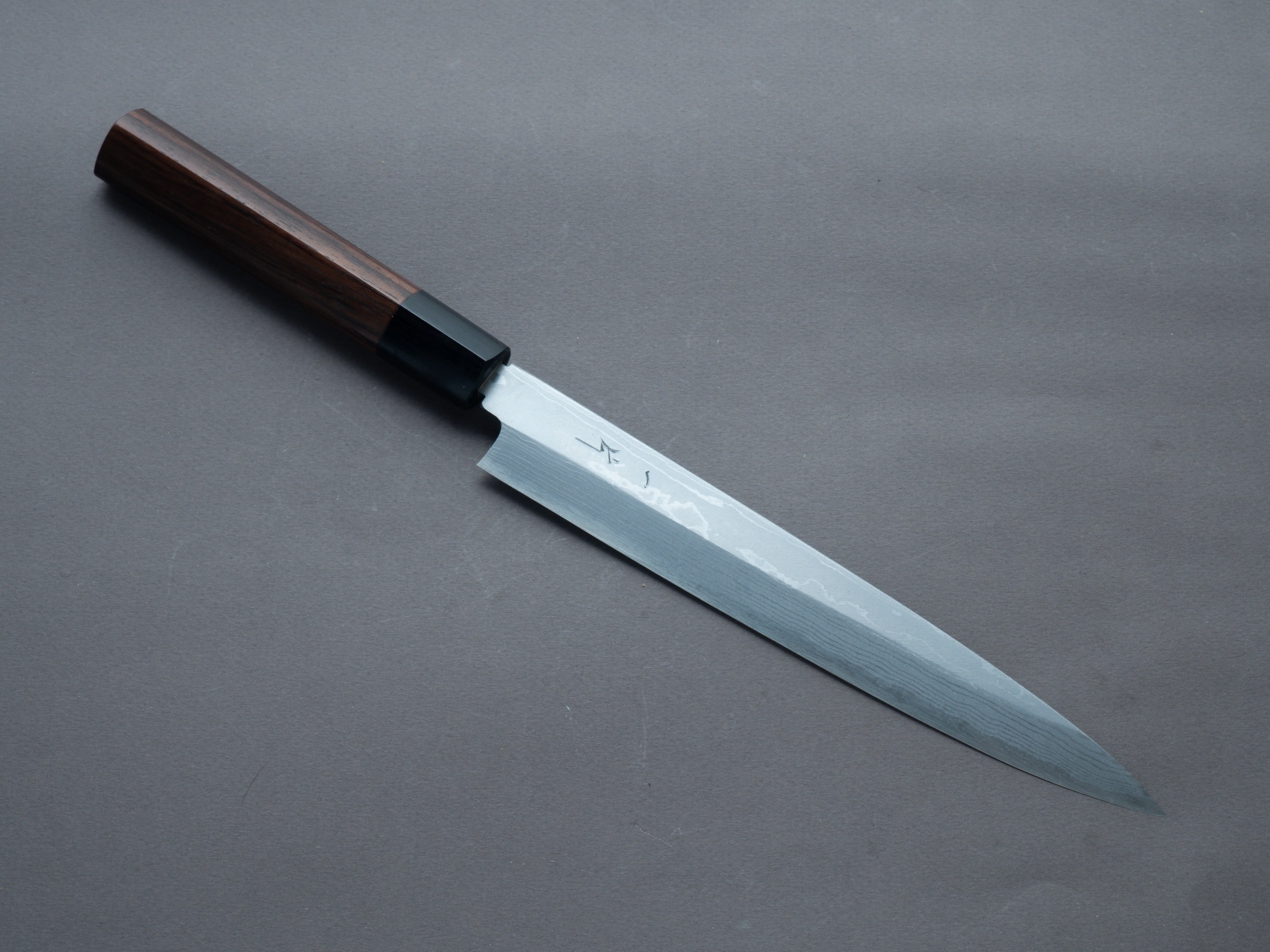 Hitohira - Echizen - Blue #2 - Damascus - 210mm Yanagiba - Rosewood Handle