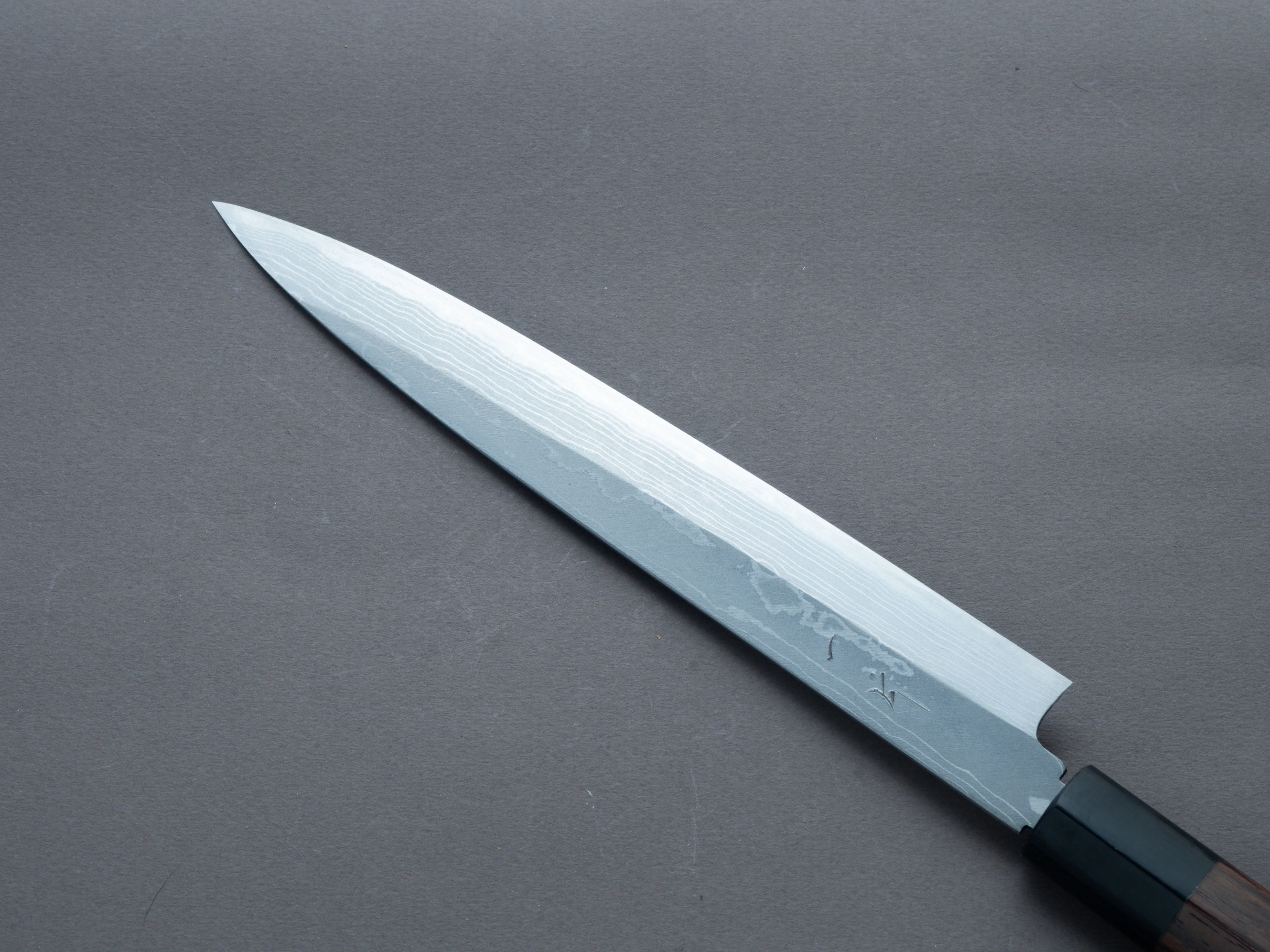 Hitohira - Echizen - Blue #2 - Damascus - 210mm Yanagiba - Rosewood Handle - Image 3