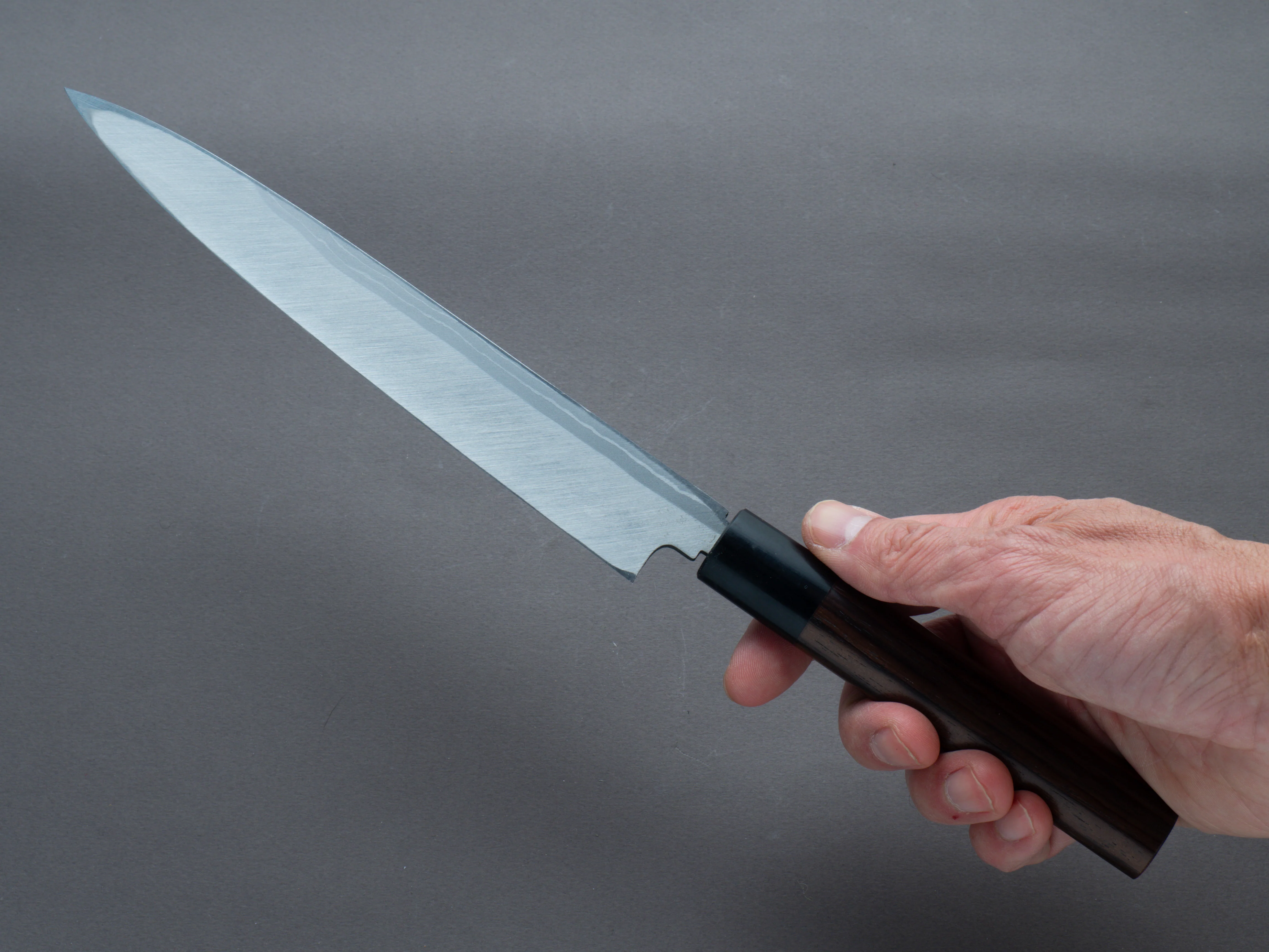 Hitohira - Echizen - Blue #2 - Damascus - 210mm Yanagiba - Rosewood Handle - Image 6